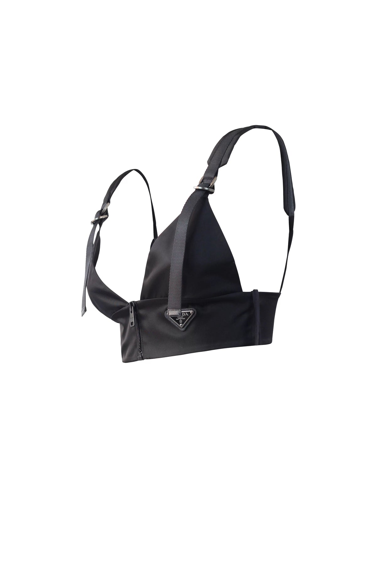 Re-Nylon Zip Bra Top