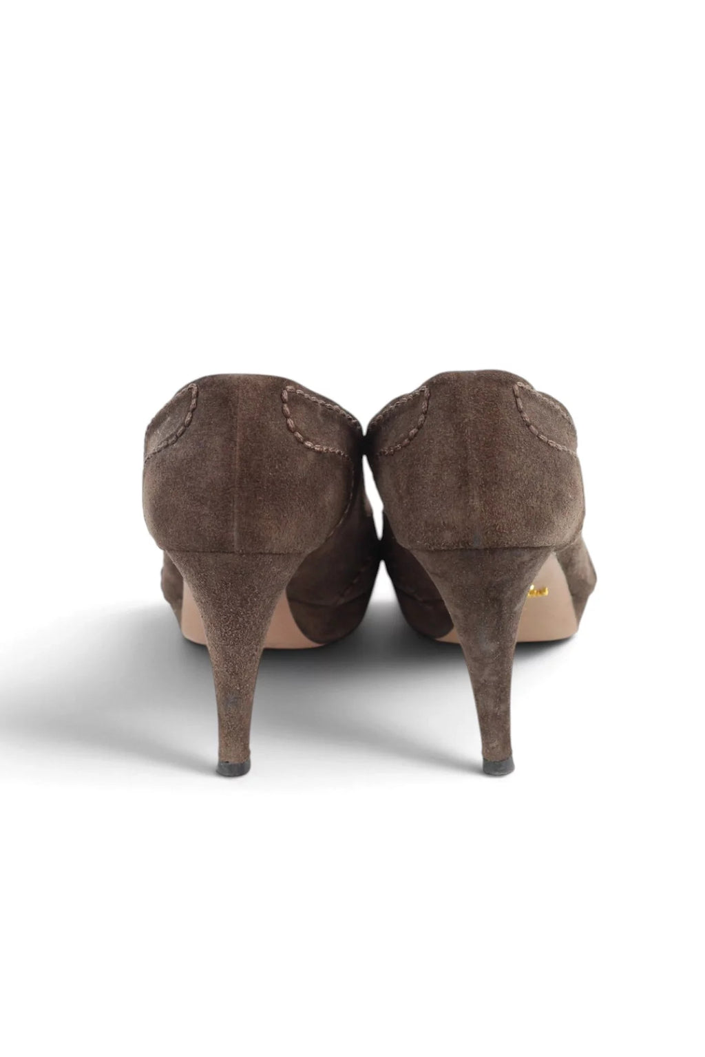 Brown Suede Platform Pumps
