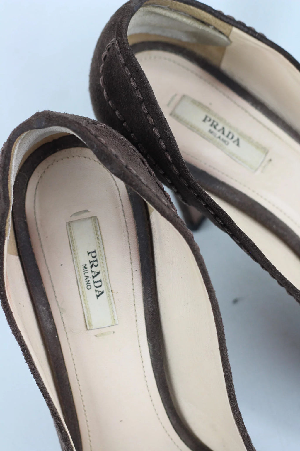 Brown Suede Platform Pumps