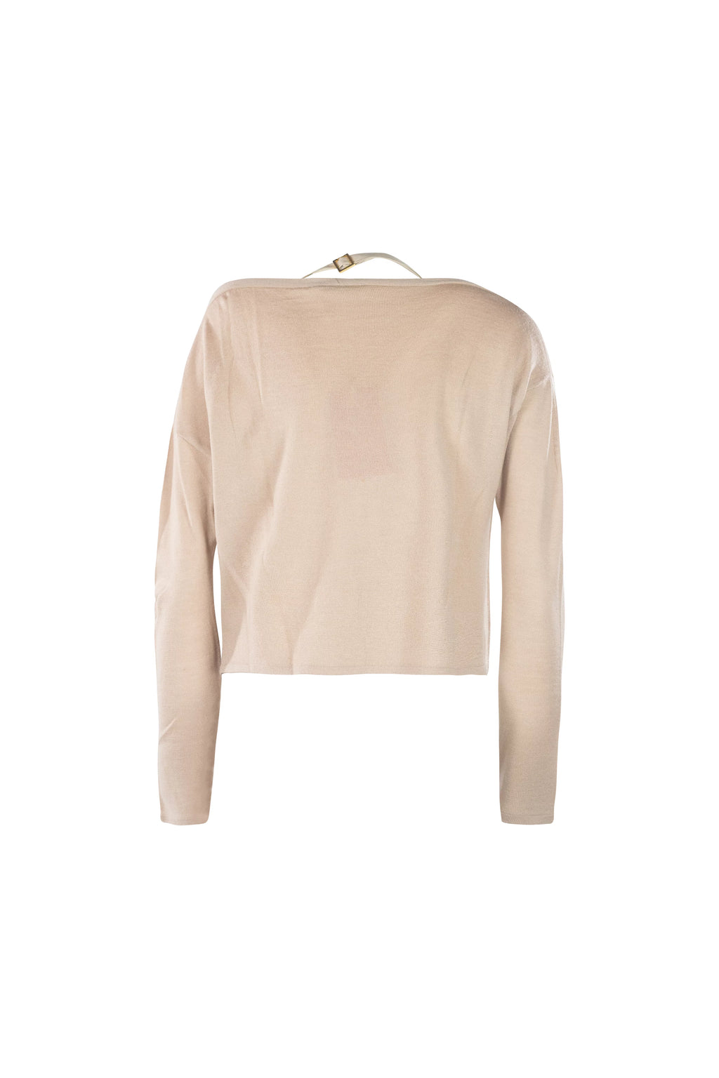 Cashmere Cardigan with Silk Neck Ribbon