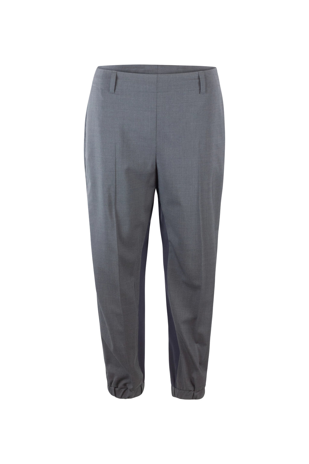 Grey Tailored Jogger Trousers with Contrast Inner Band