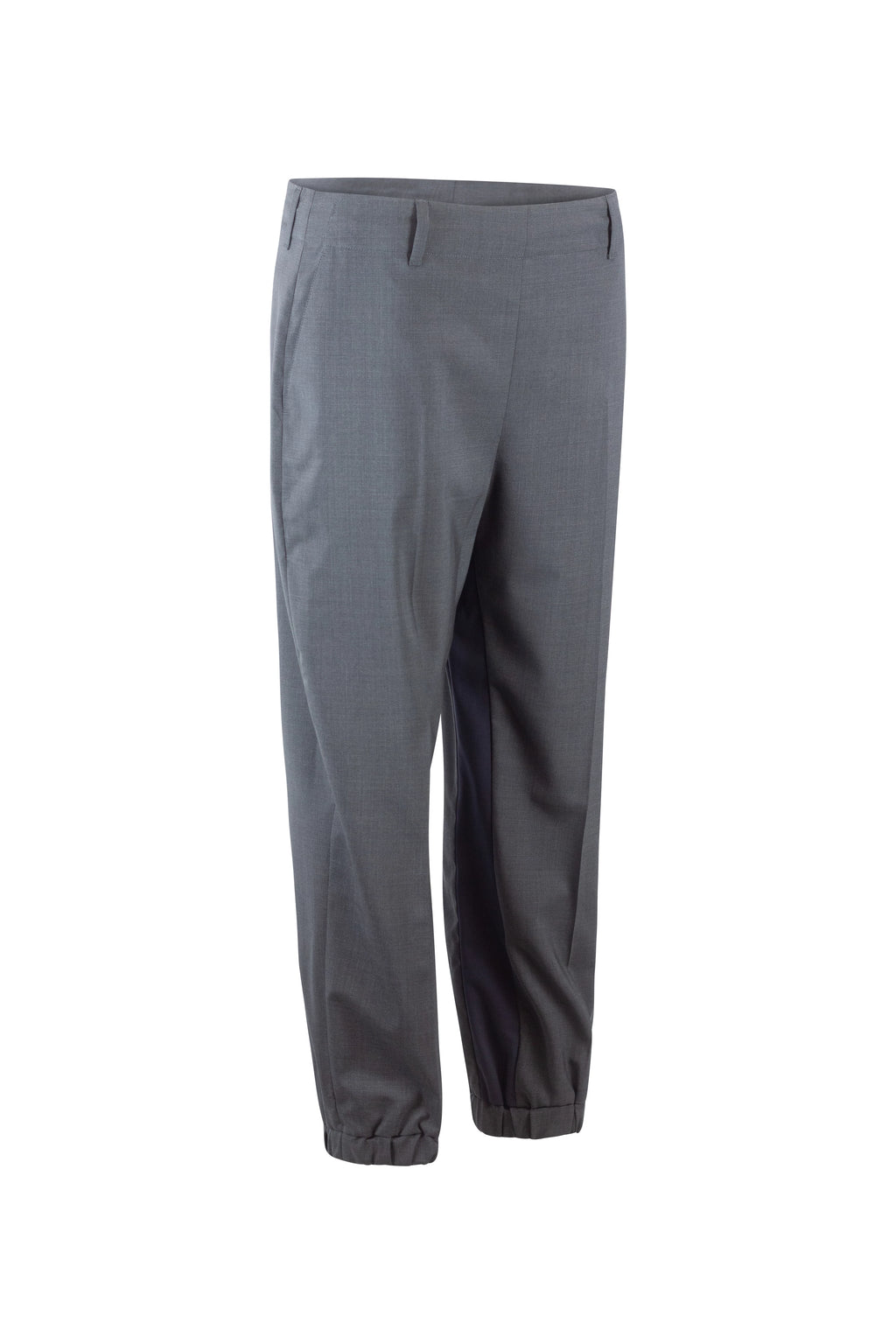 Grey Tailored Jogger Trousers with Contrast Inner Band
