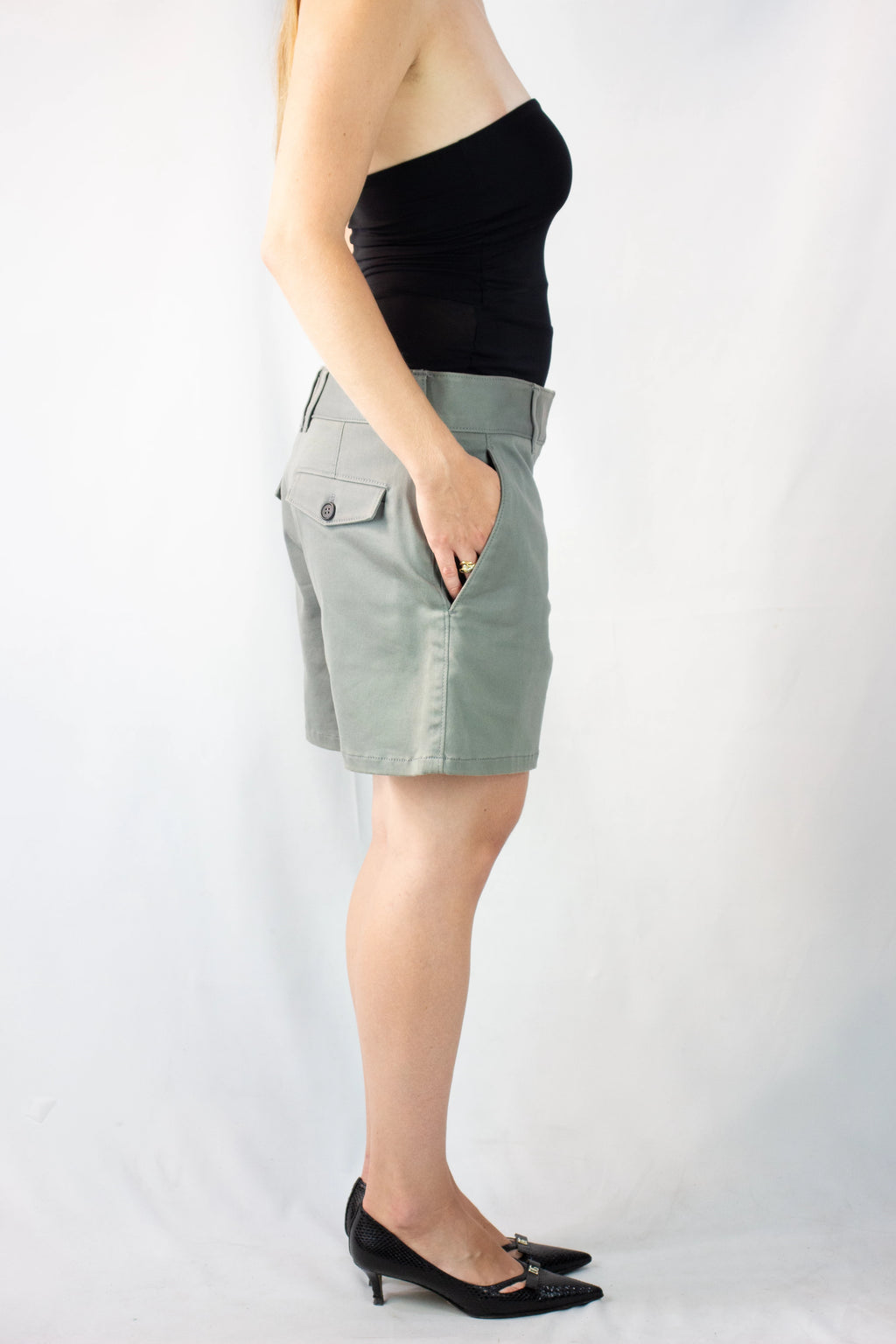 Grey Cotton Shorts SS2018