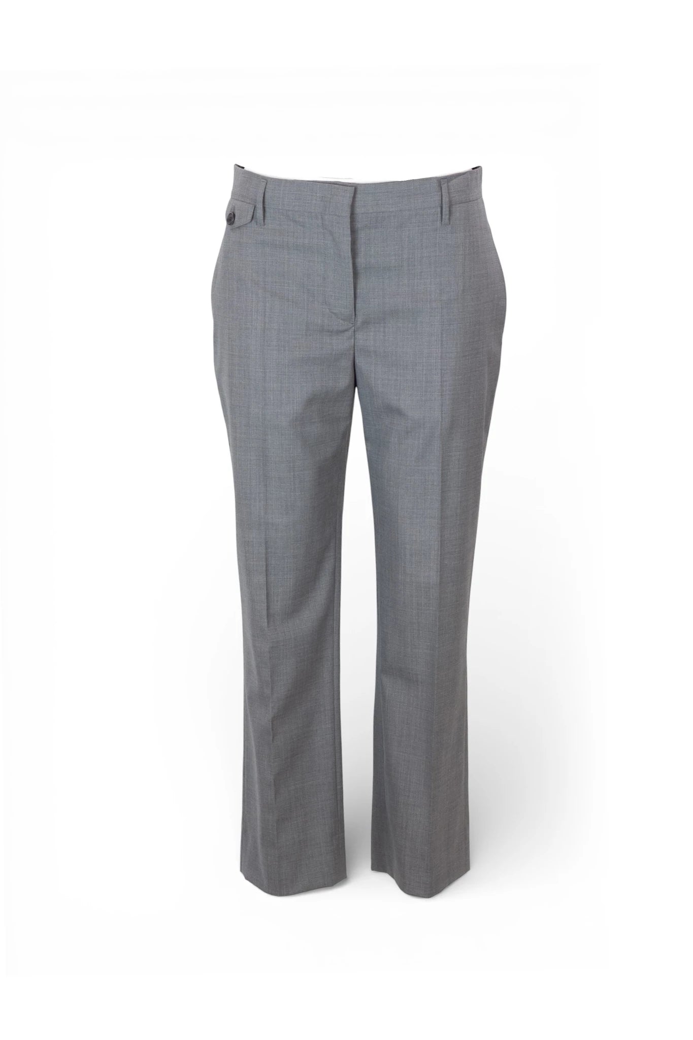 Grey Wool Tailored Trousers