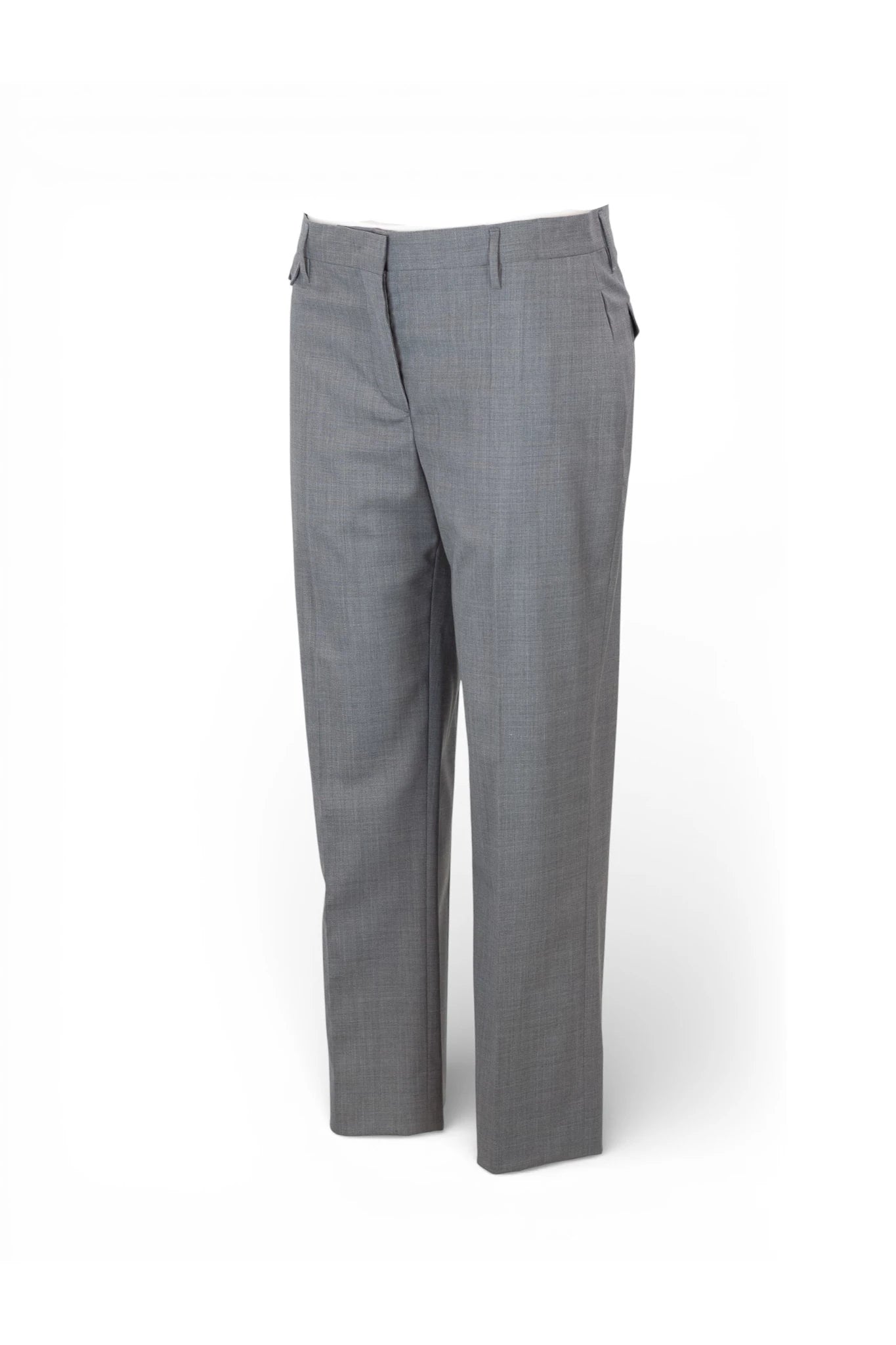 Grey Wool Tailored Trousers