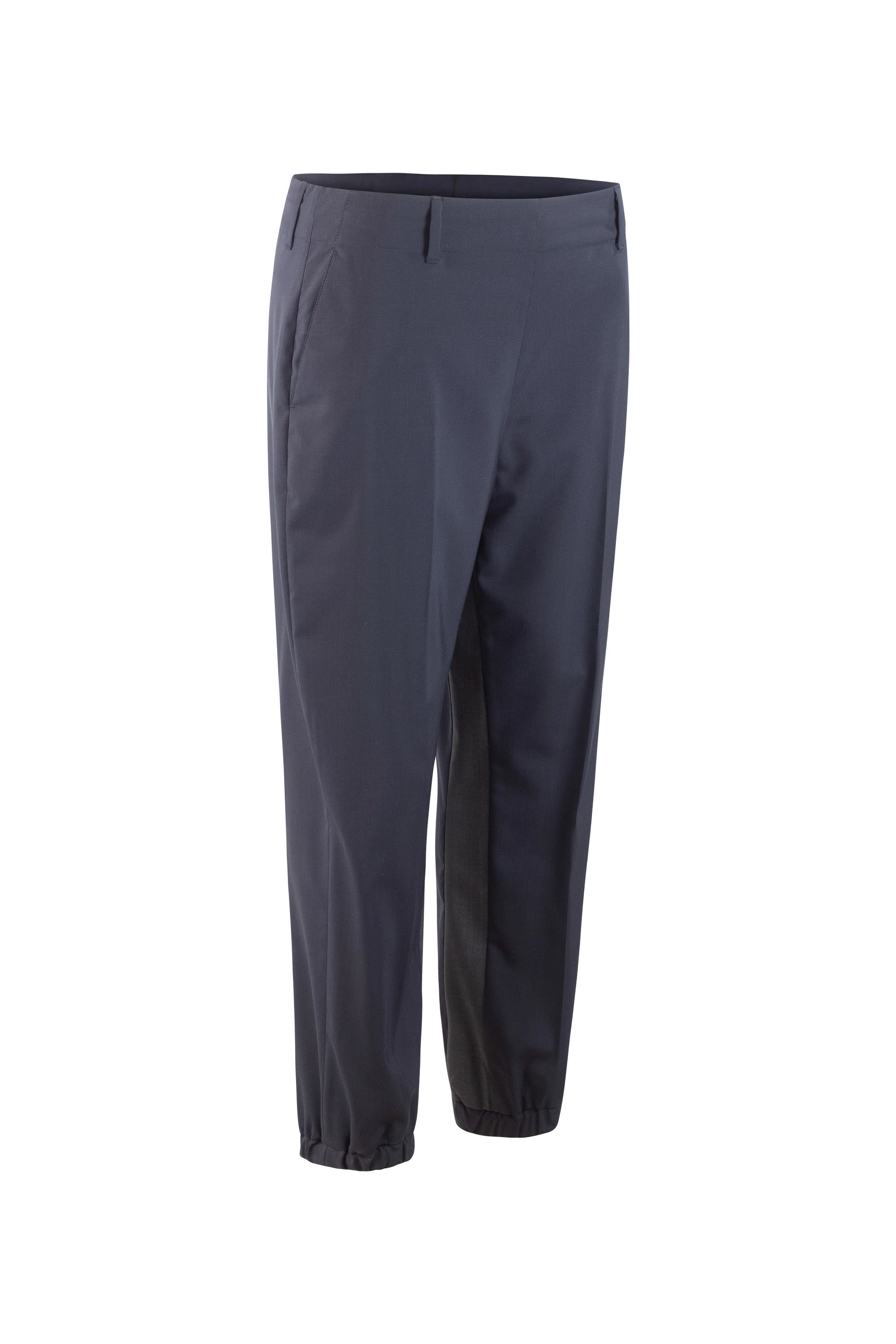 Blue Wool Tailored Jogger Trousers