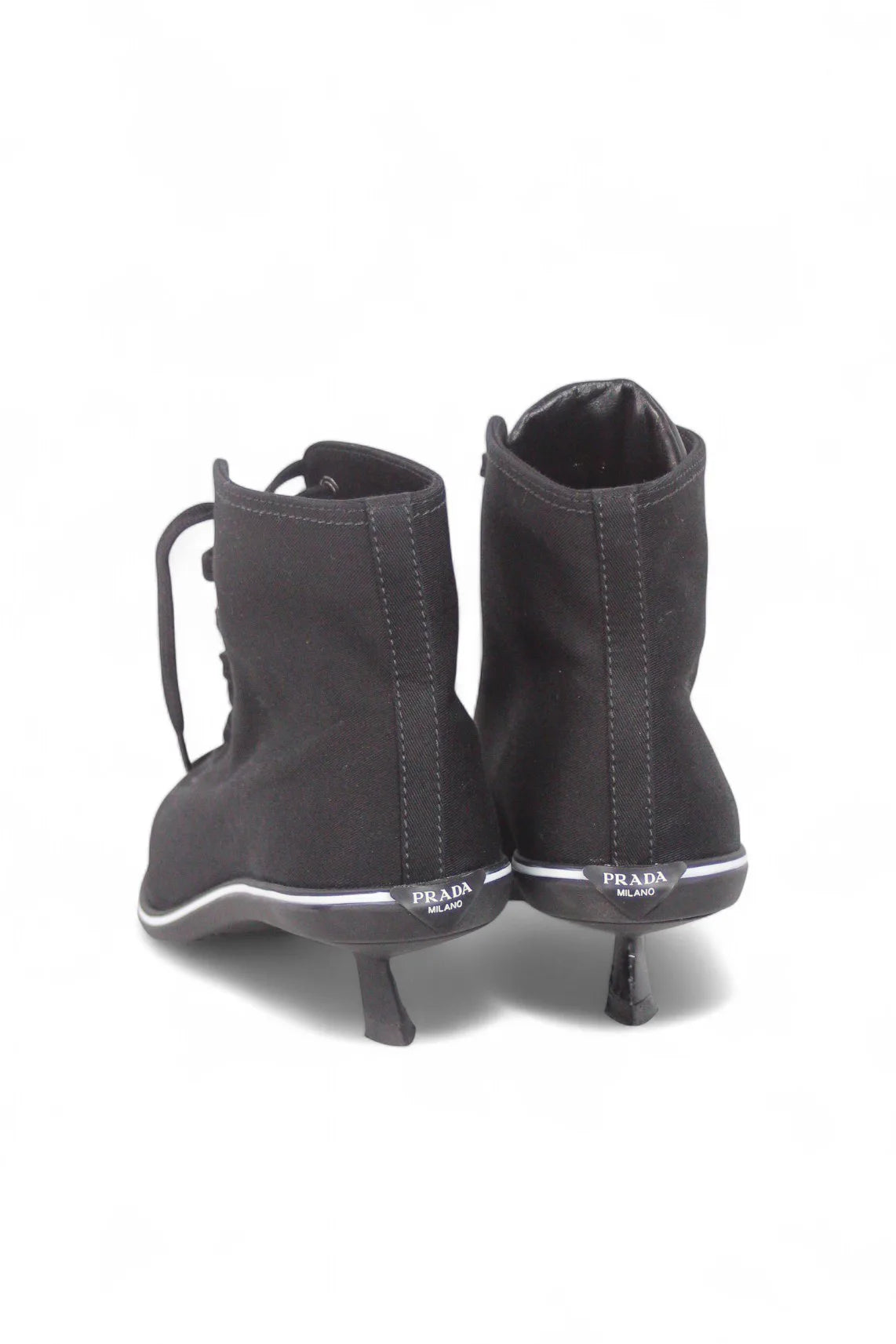 Lace up sneakers with kitten heels