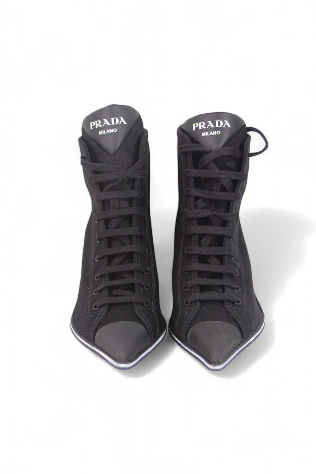 Lace up sneakers with kitten heels