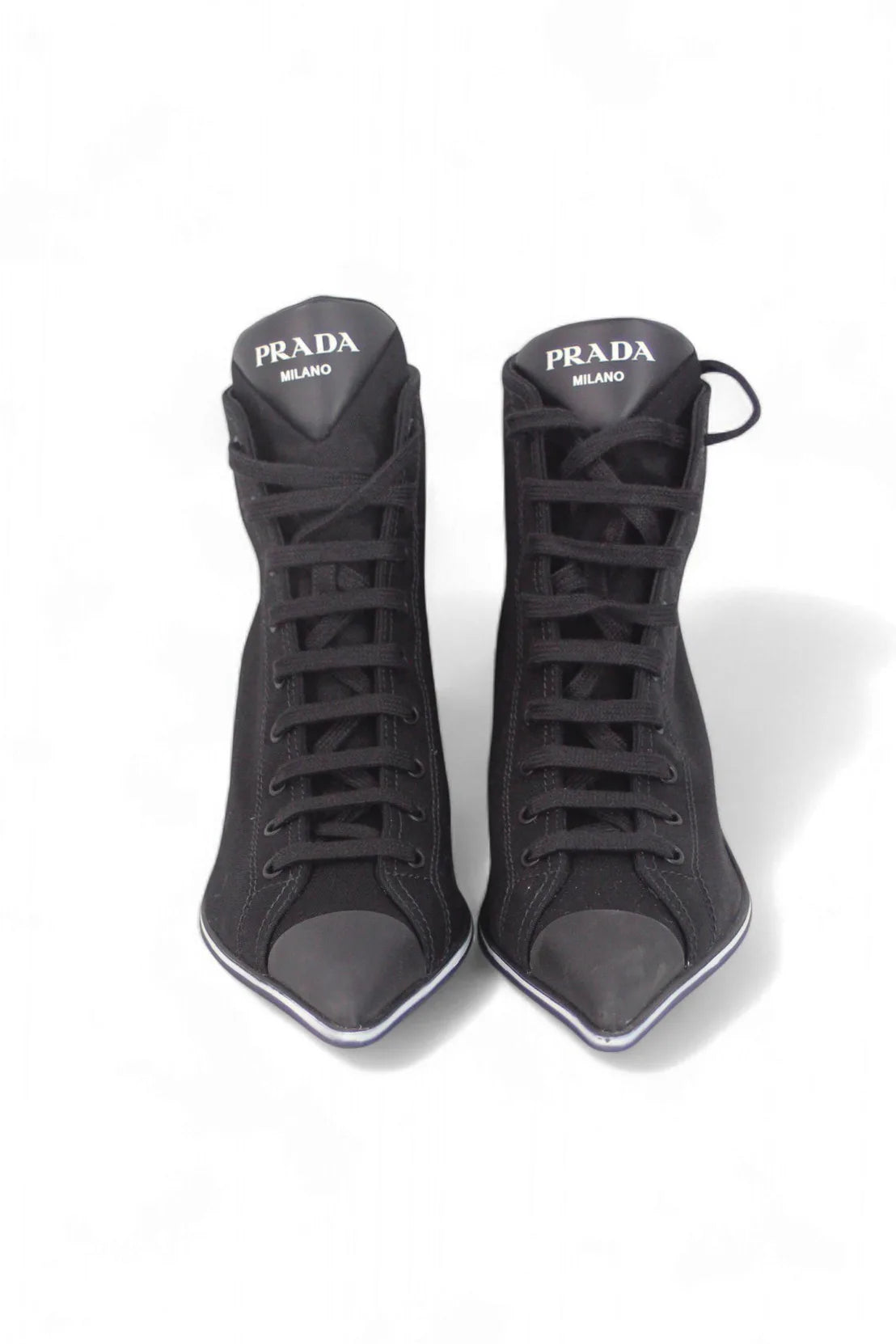 Lace up sneakers with kitten heels