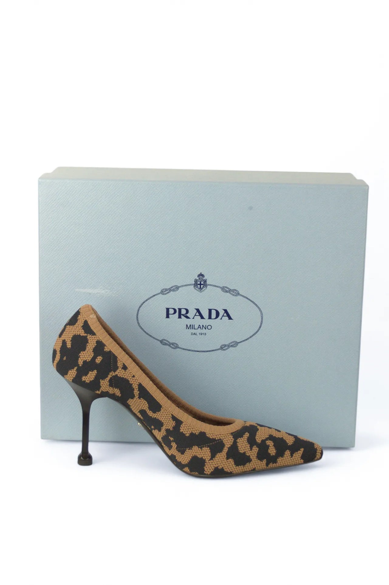 Leopard print mesh pumps