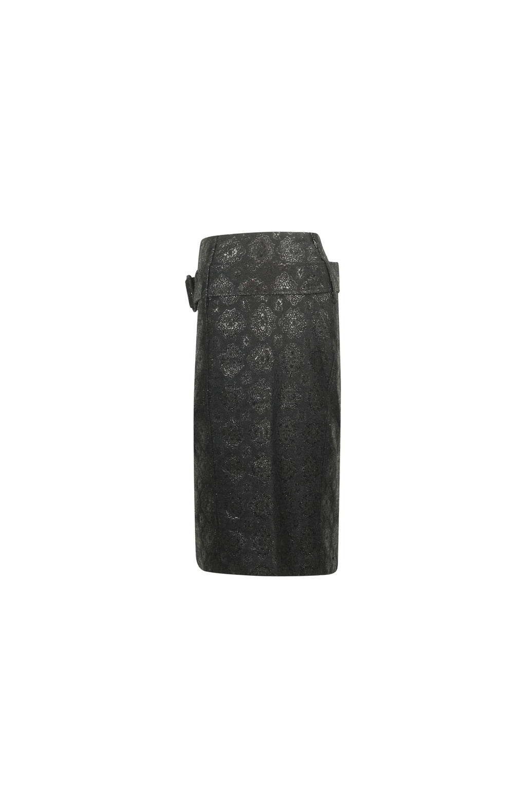 Archival black lurex belted skirt SS2002