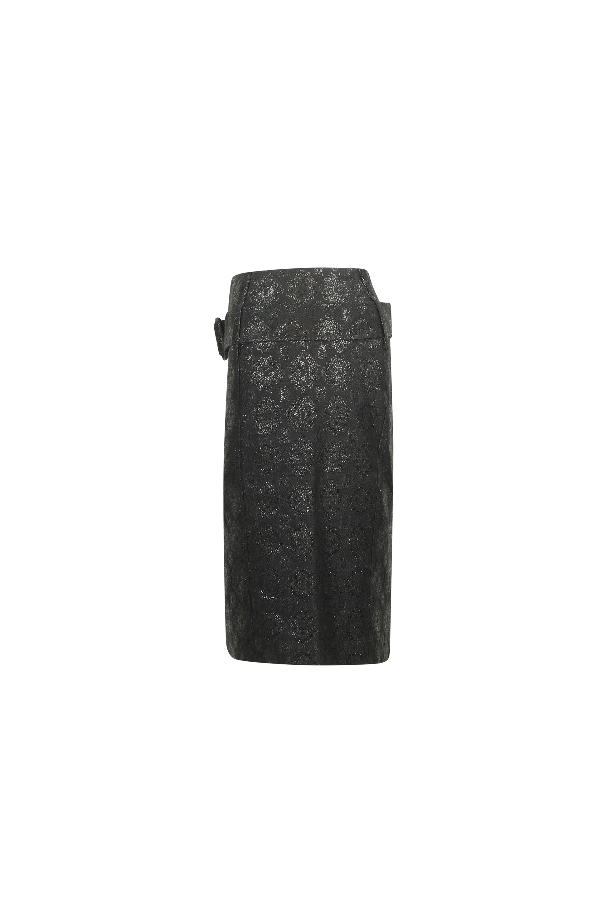 Archival black lurex belted skirt SS2002