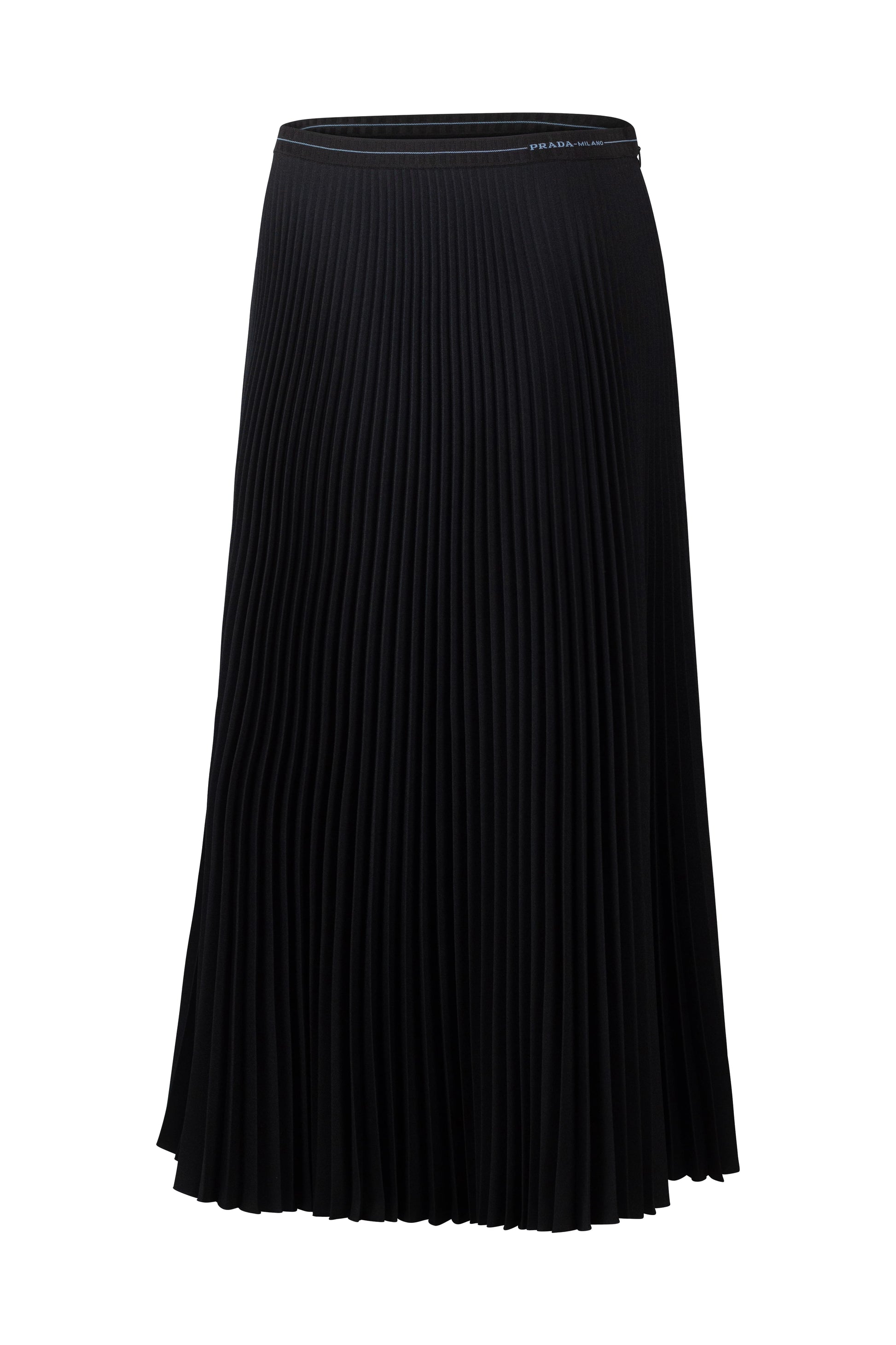 Pleated Midi Skirt with Elastic Waistband