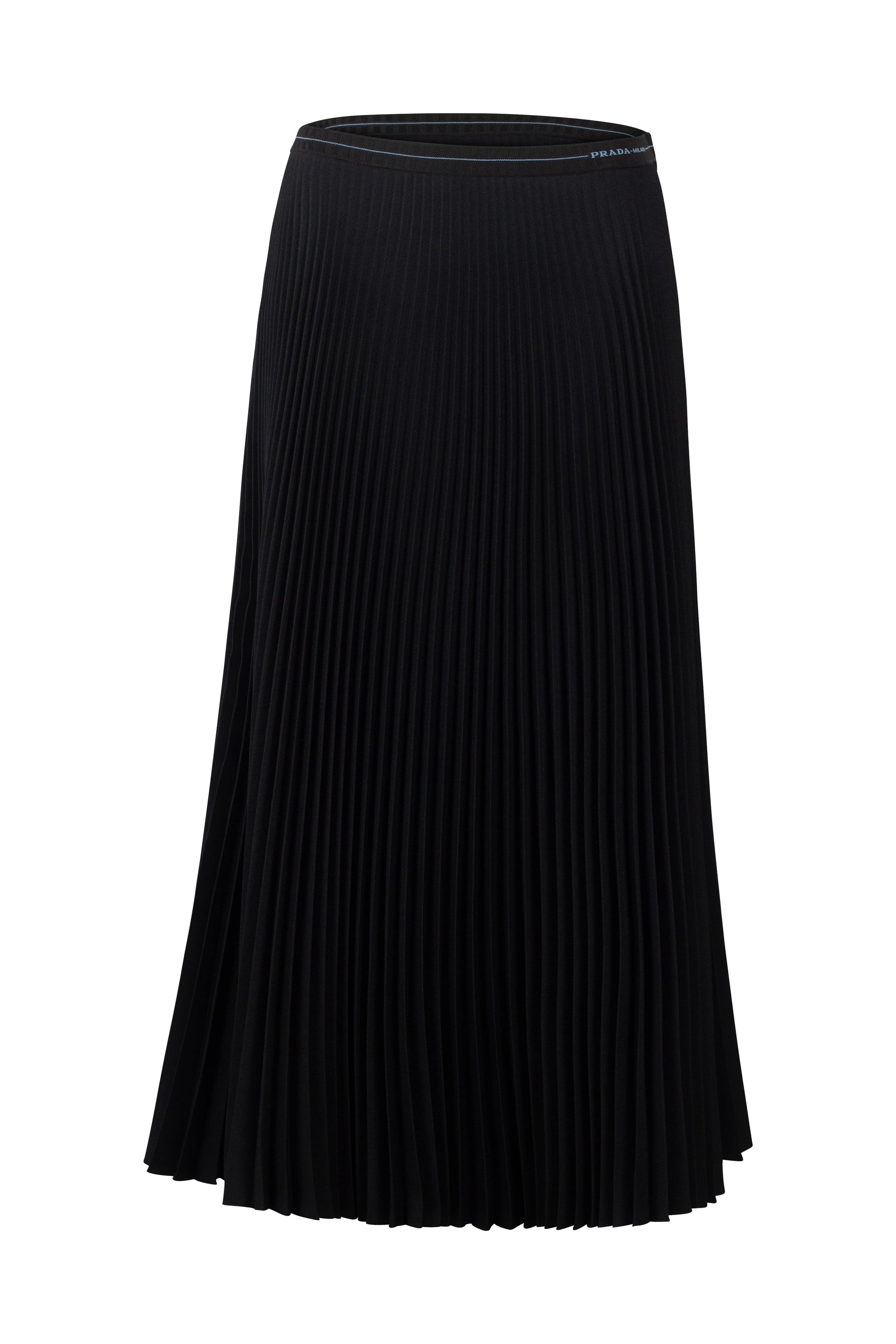 Pleated Midi Skirt with Elastic Waistband