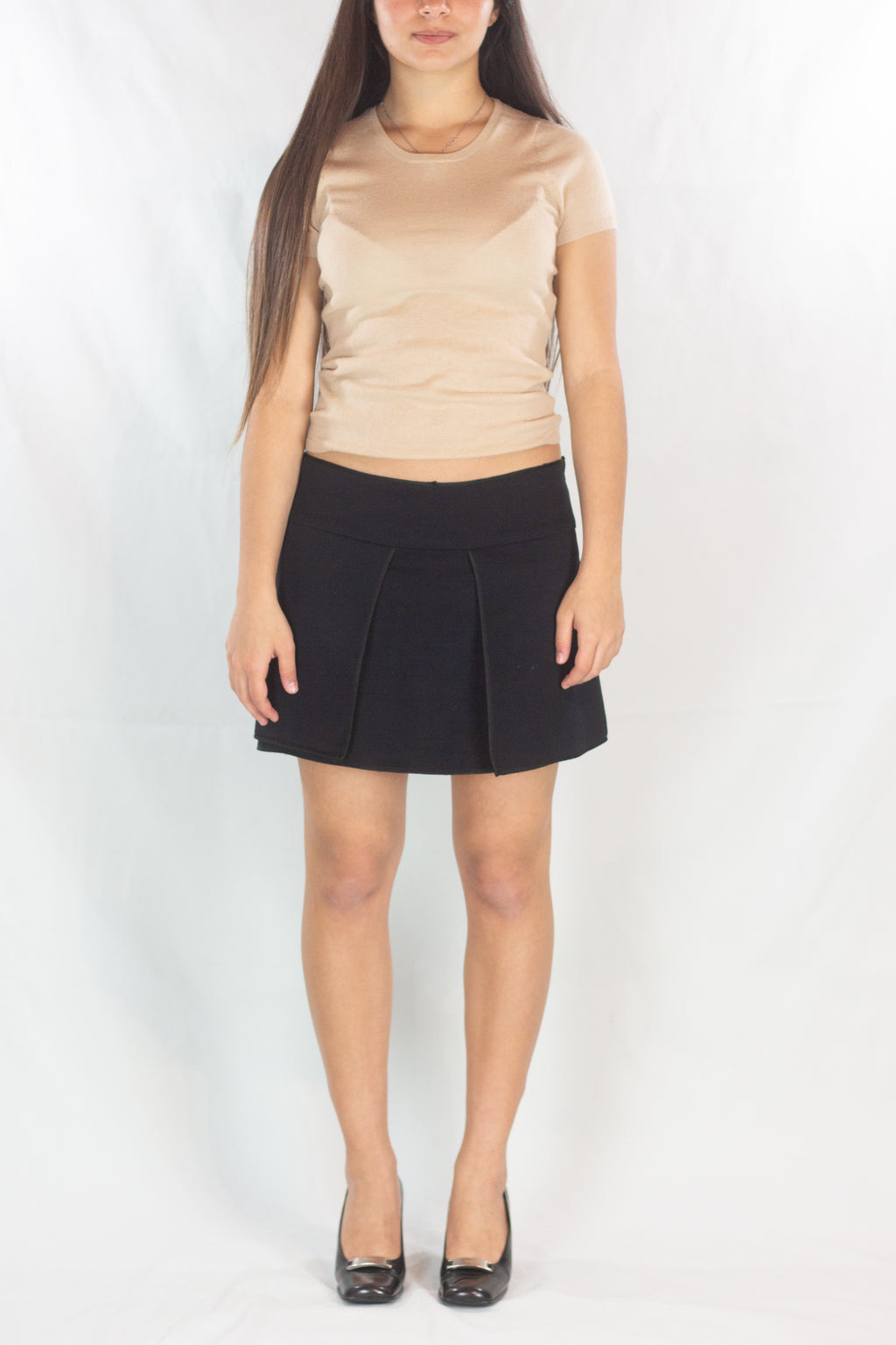 Black Mini Skirt with Side Panels