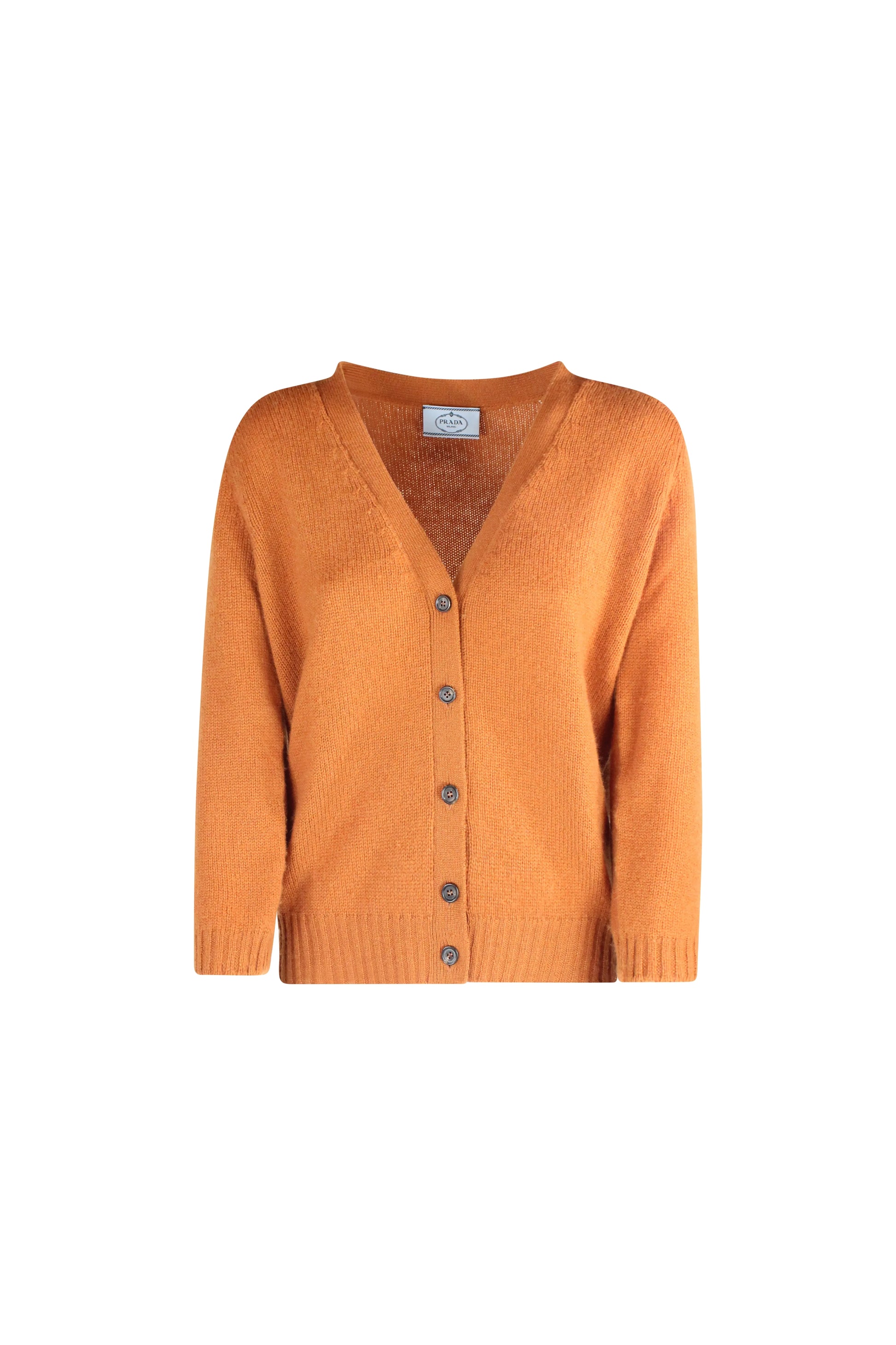 Orange cashmere cardigan