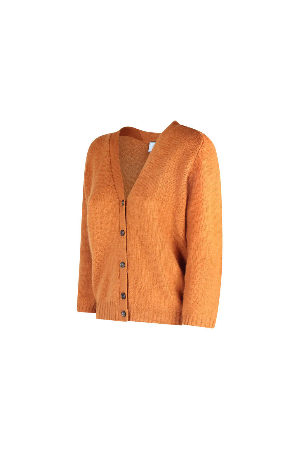 Orange cashmere cardigan