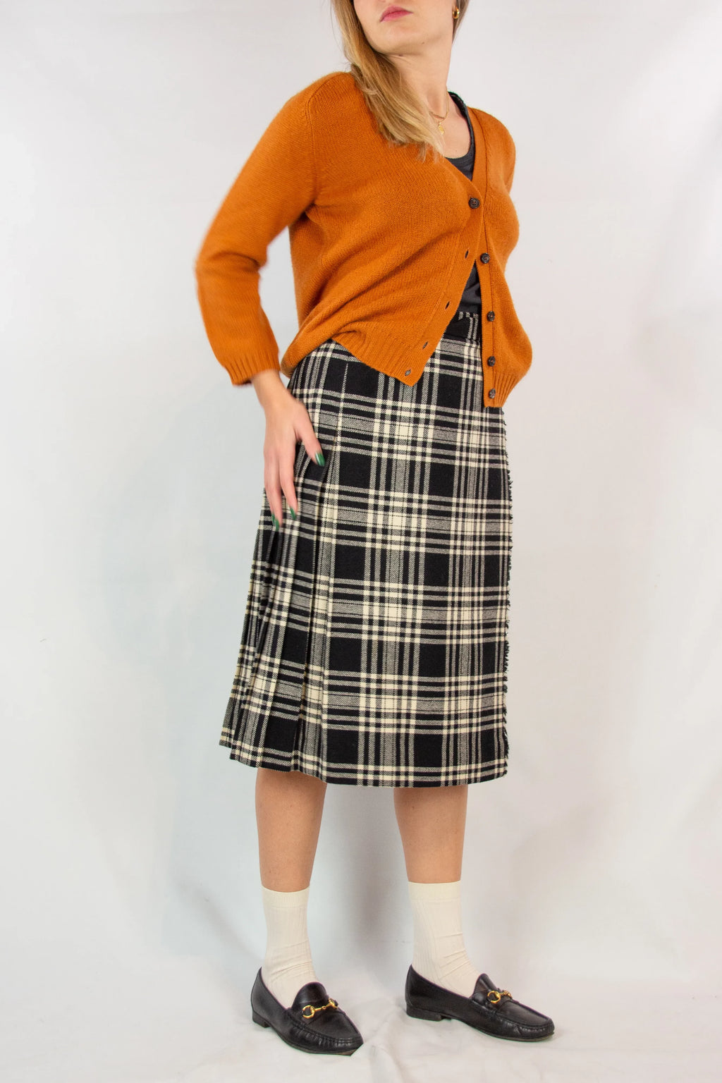 Orange cashmere cardigan