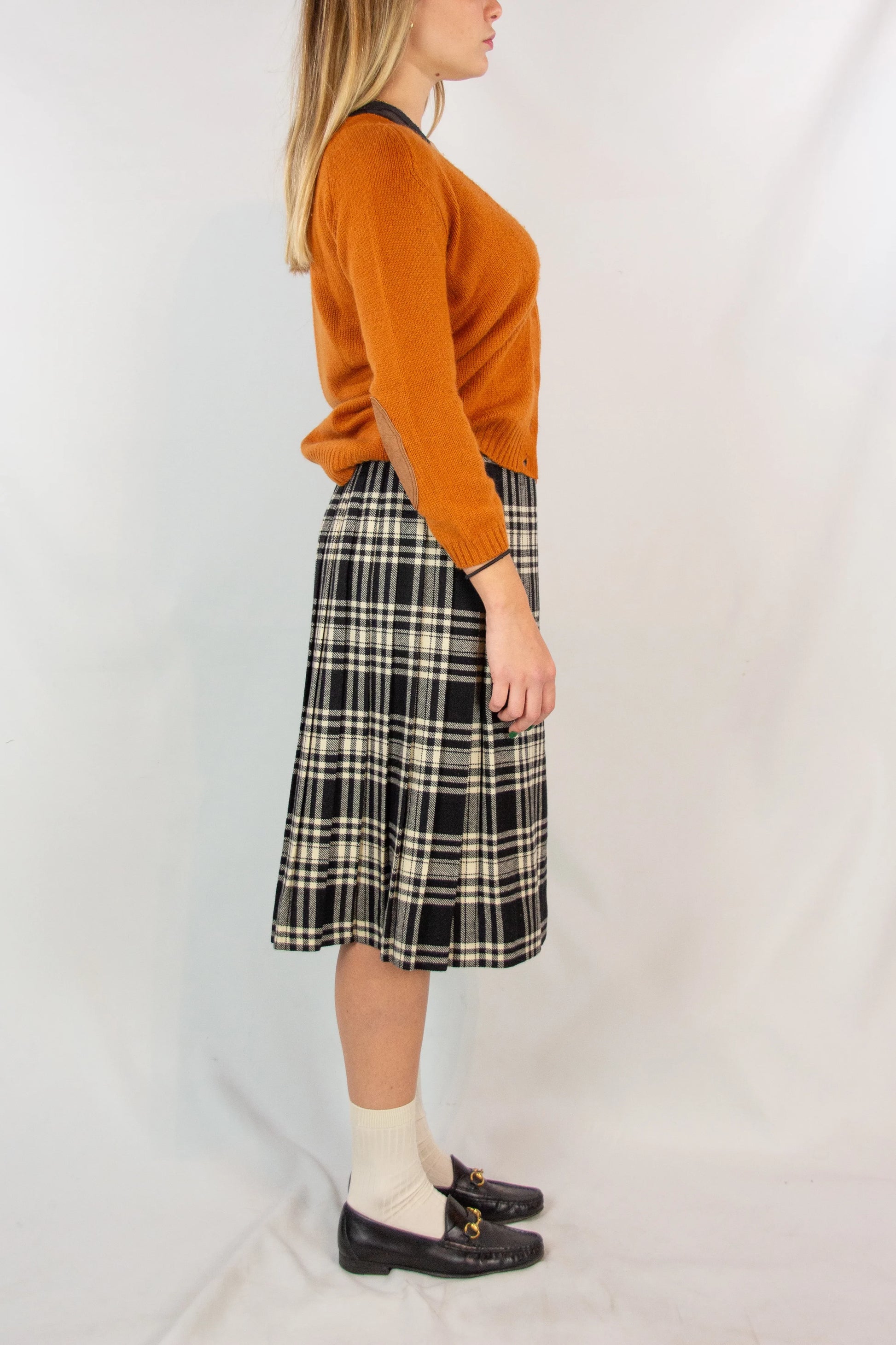 Orange cashmere cardigan