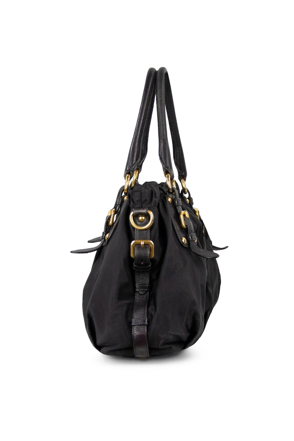 Nylon ruffled bag
