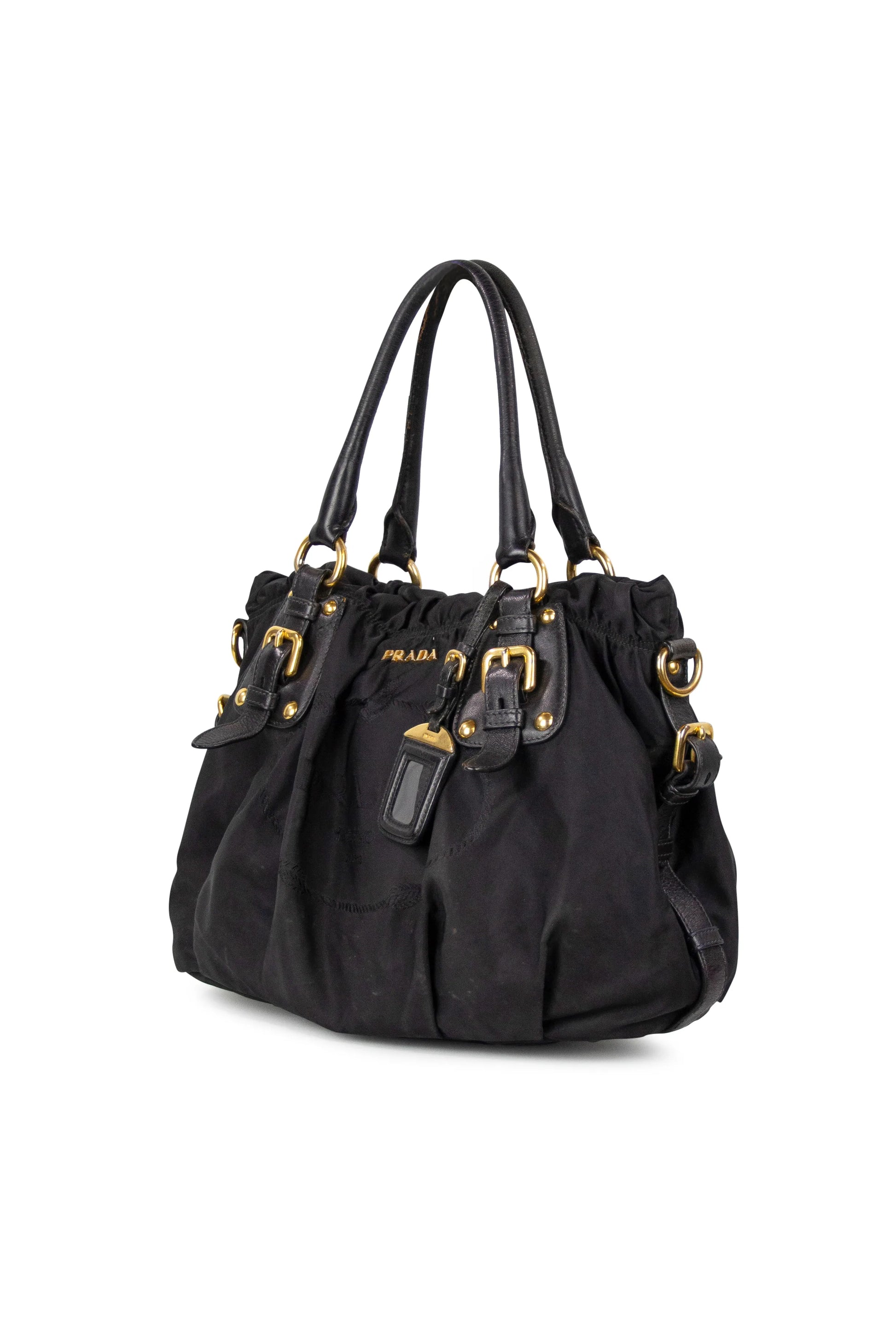 Nylon ruffled bag