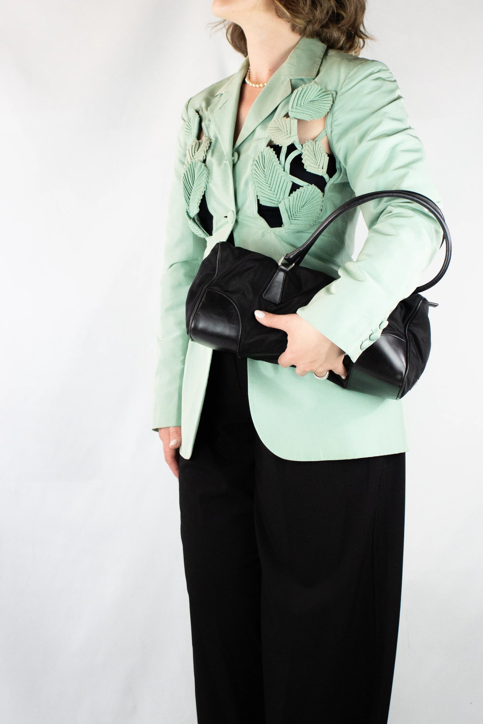 Vintage nylon bowler bag
