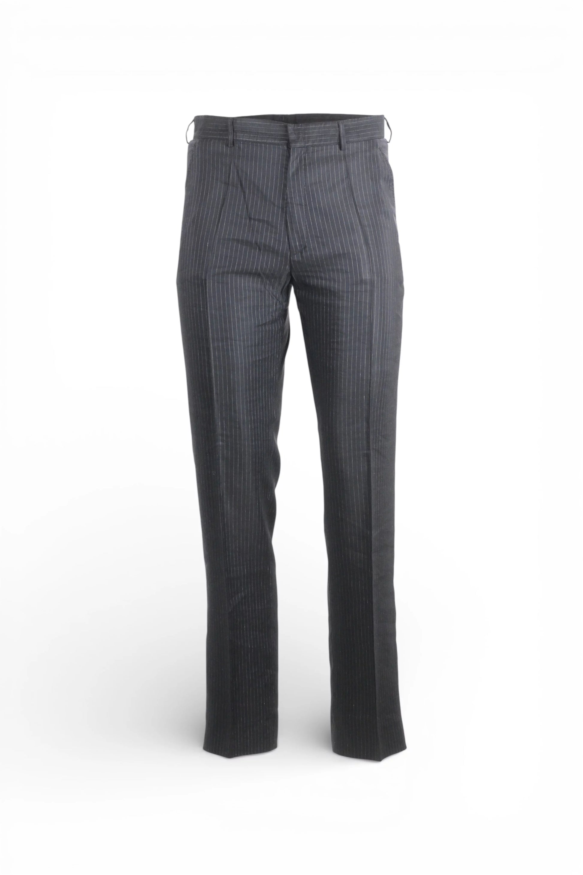 Pinstripe Slim-Cut Tailored Trousers