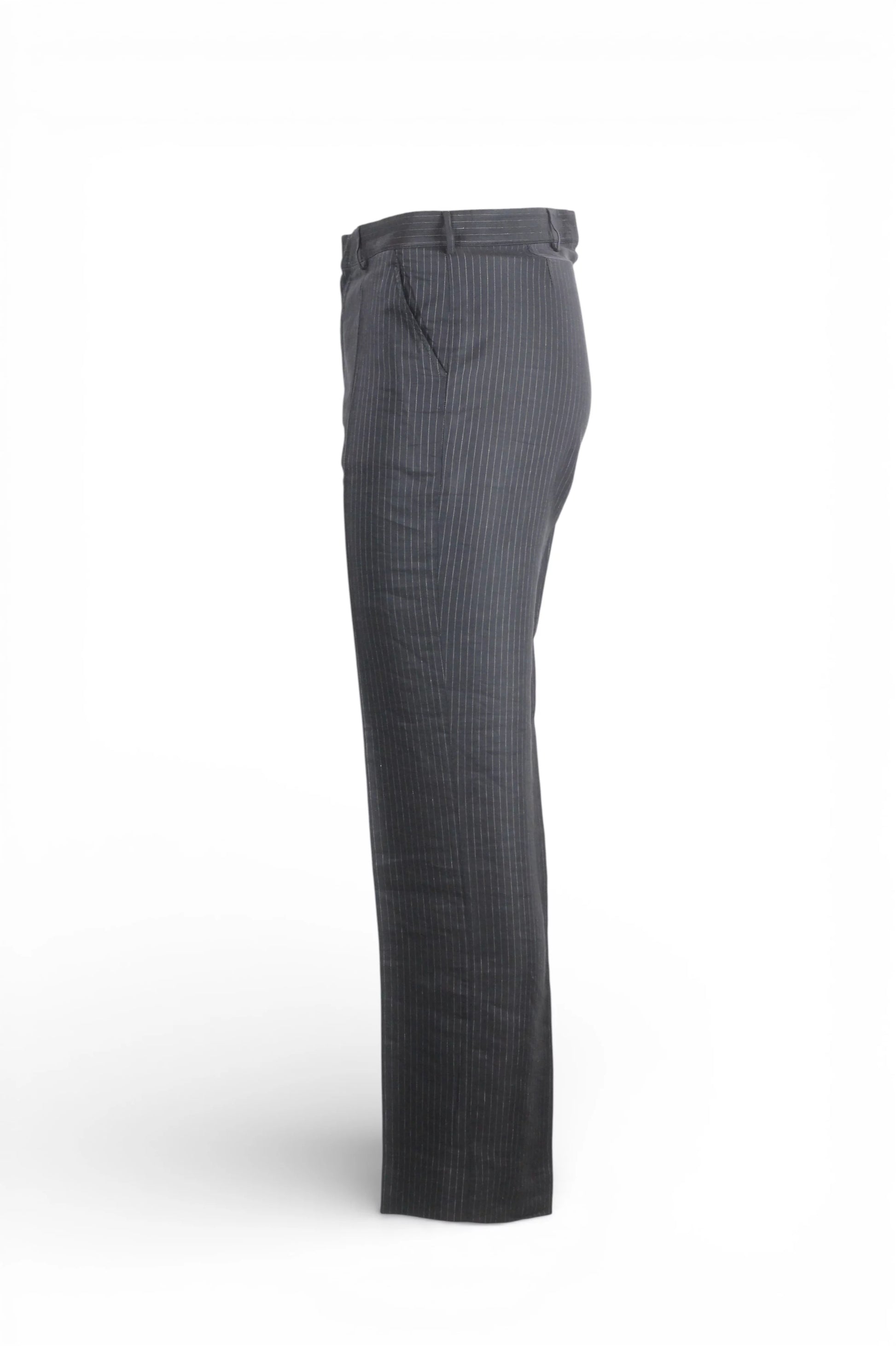Pinstripe Slim-Cut Tailored Trousers