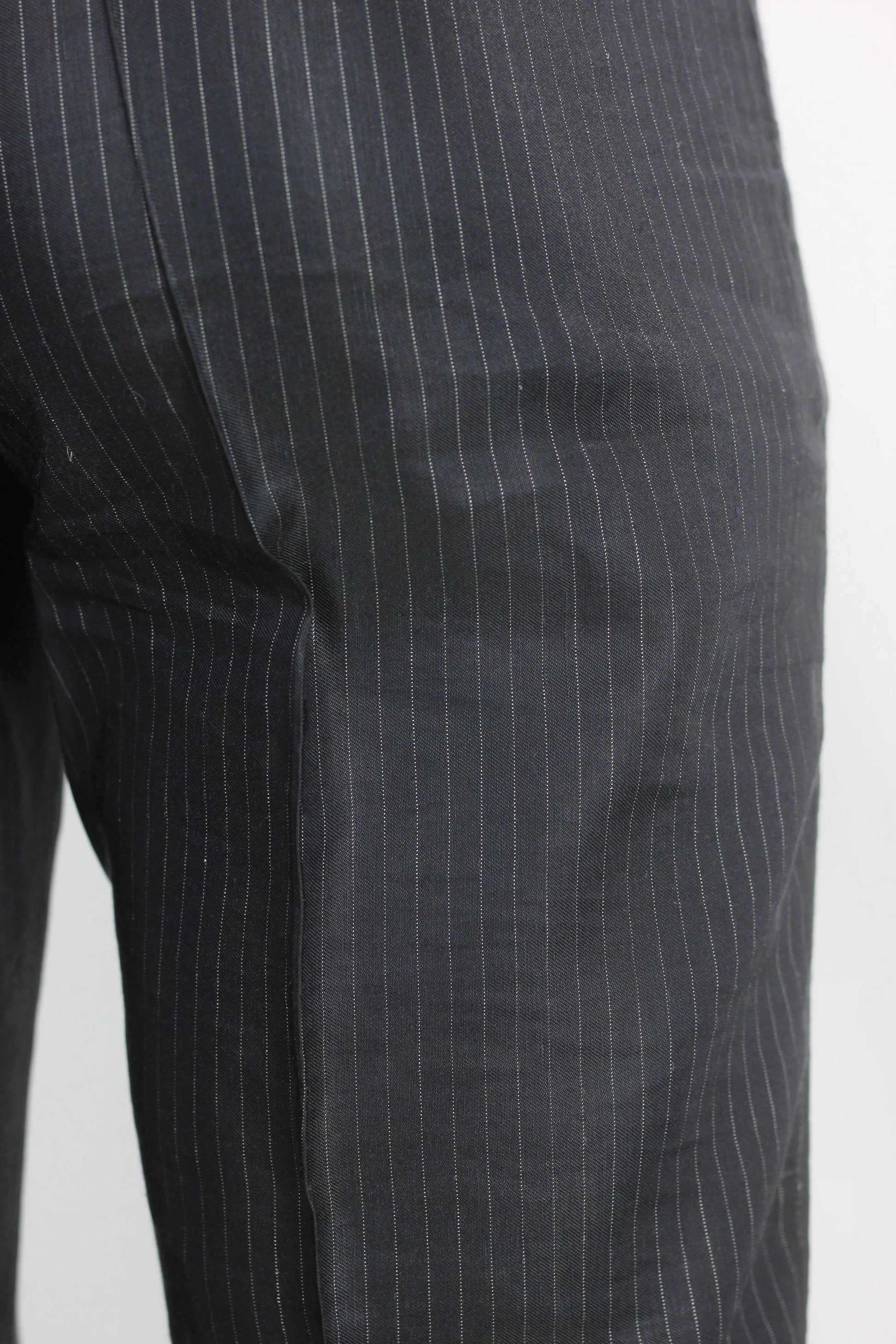 Pinstripe Slim-Cut Tailored Trousers