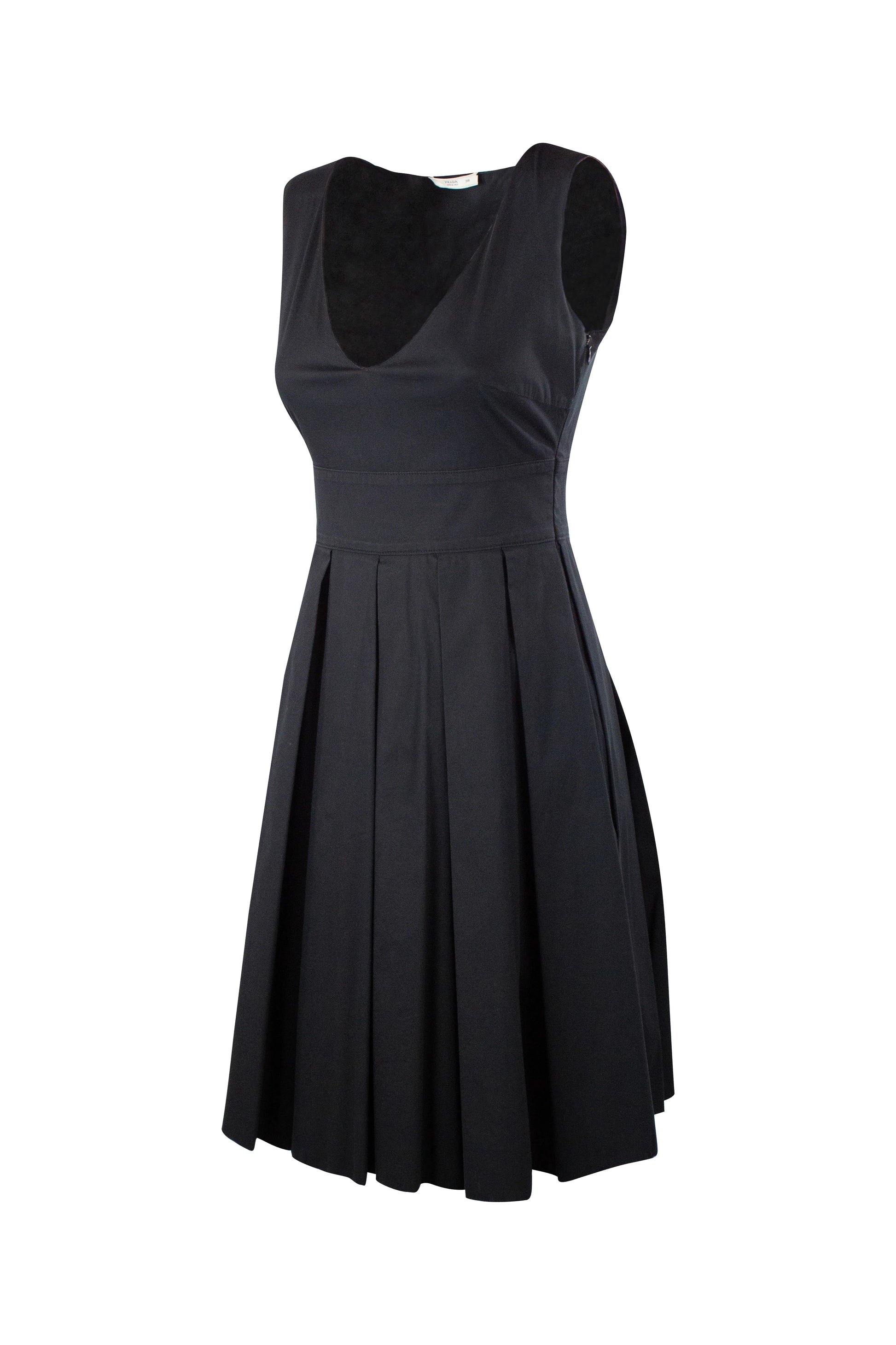 Pleated skirt knee length dress