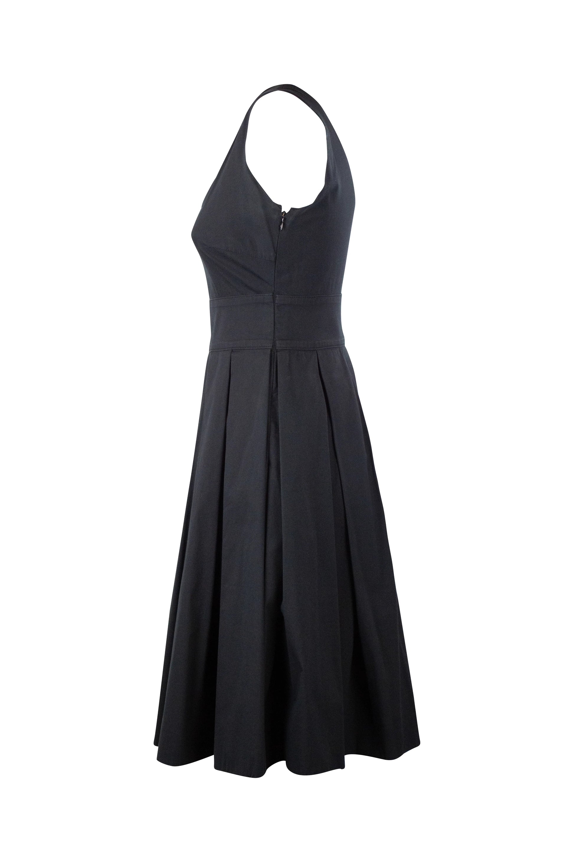 Pleated skirt knee length dress