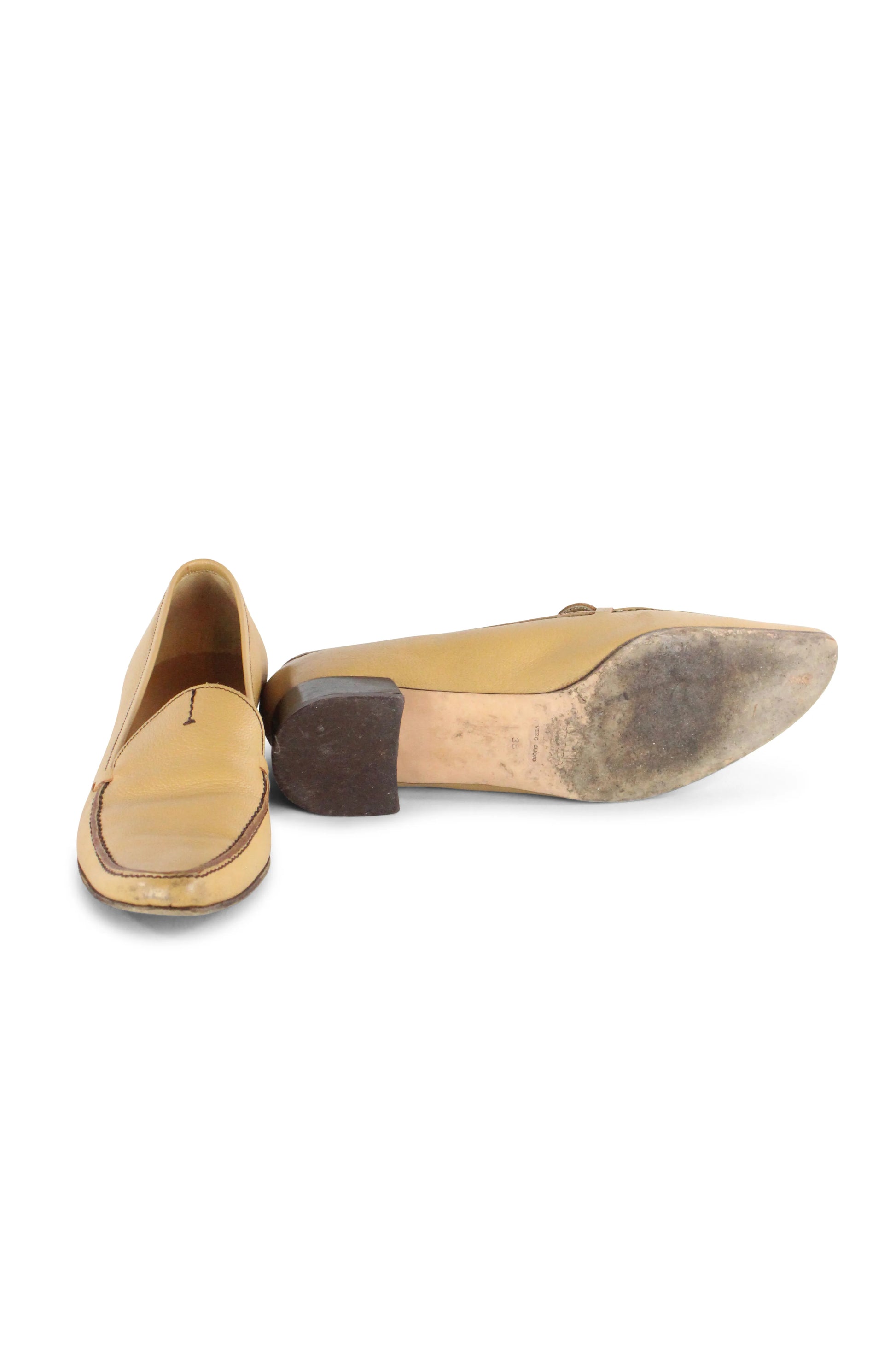 Butter pointed loafers