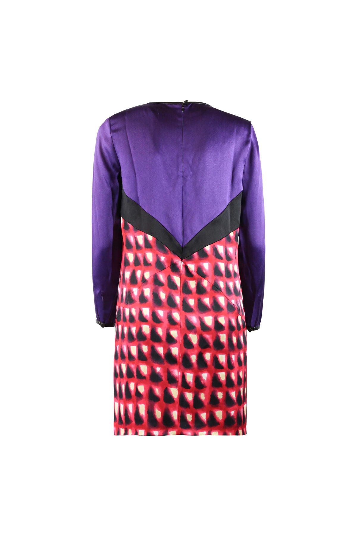Colour-Block Satin Shift Dress