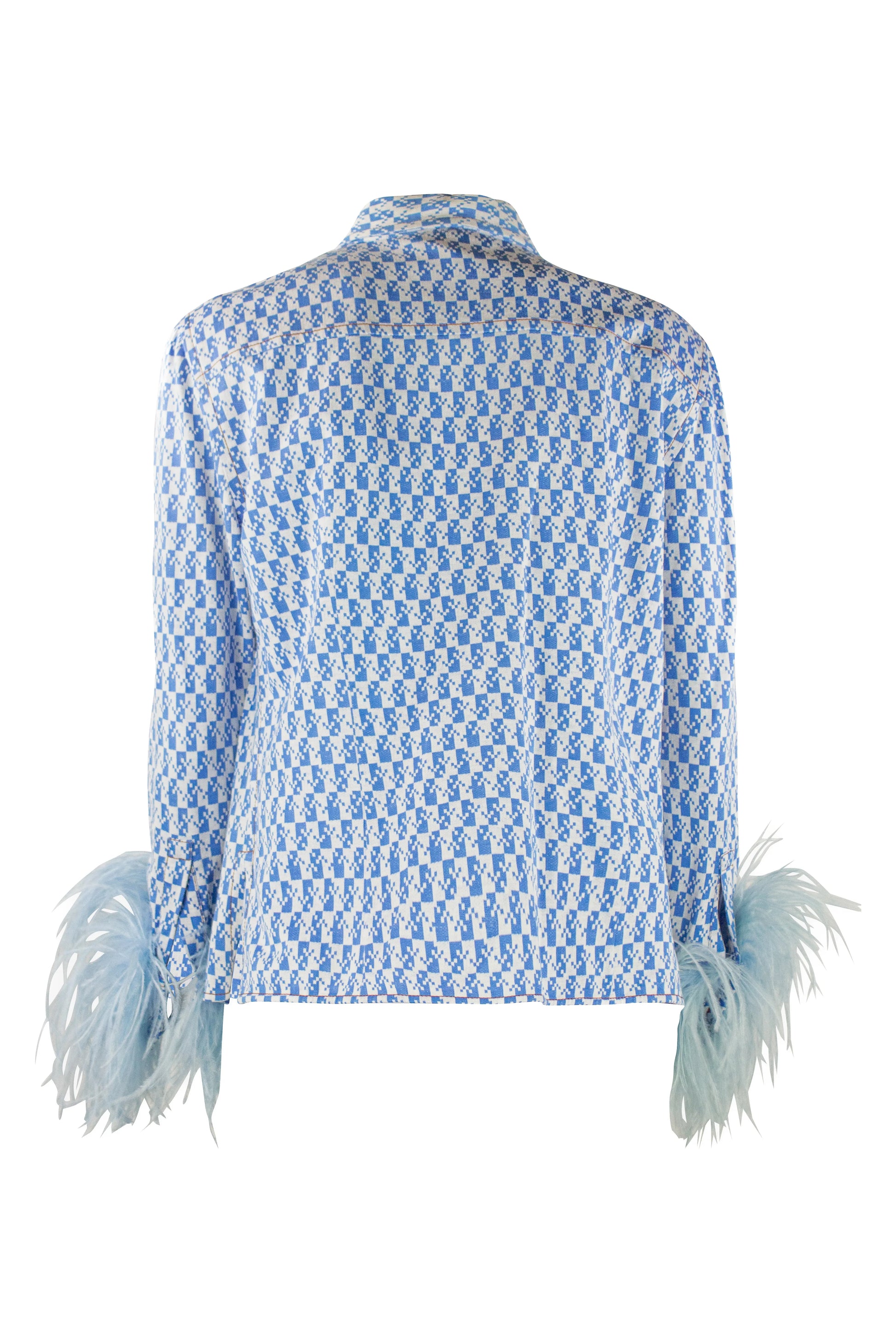 Patterned shirt with feathers SS2017