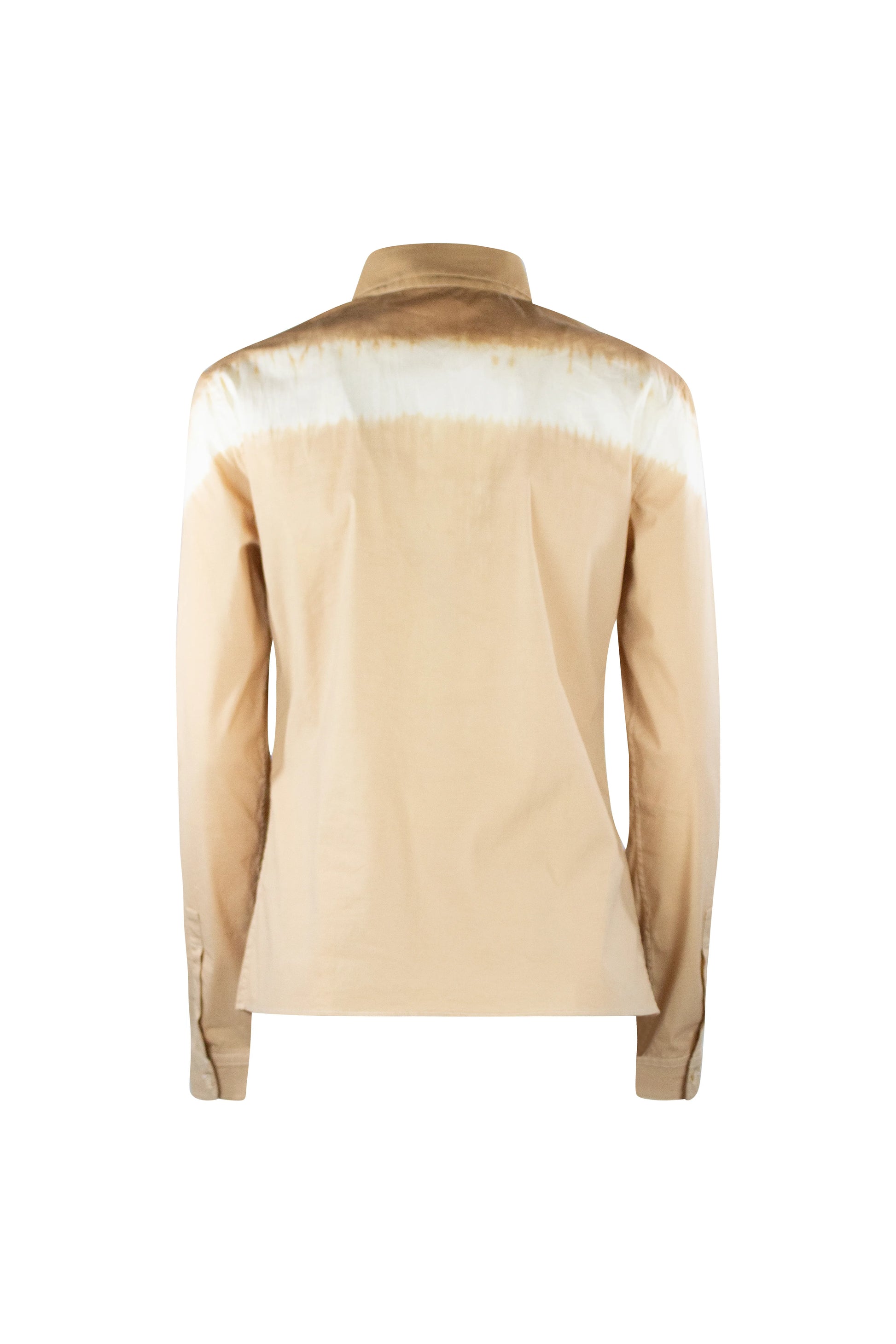 Beige Tie-Dye Slim Shirt