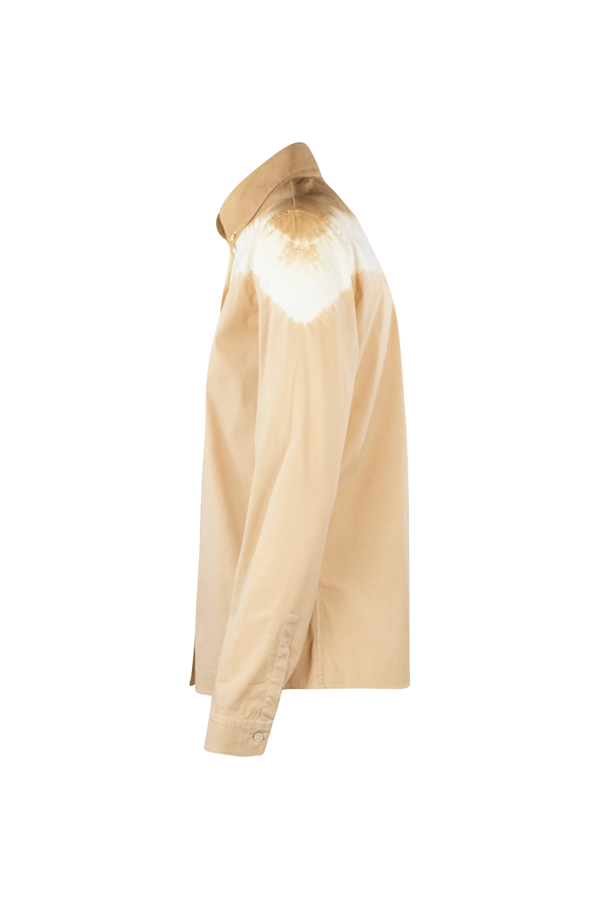 Beige Tie-Dye Slim Shirt