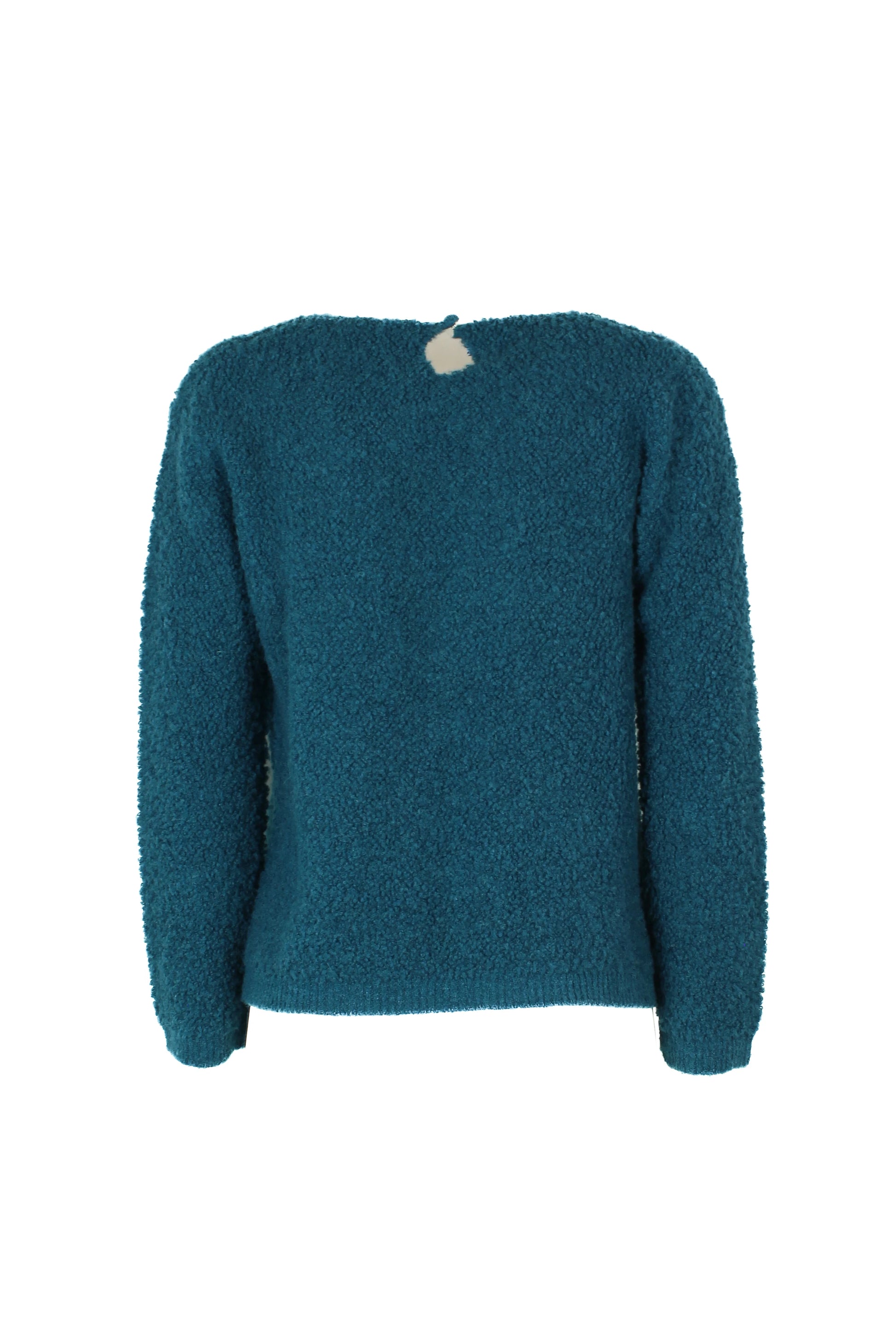 Turquoise boucle effect sweater