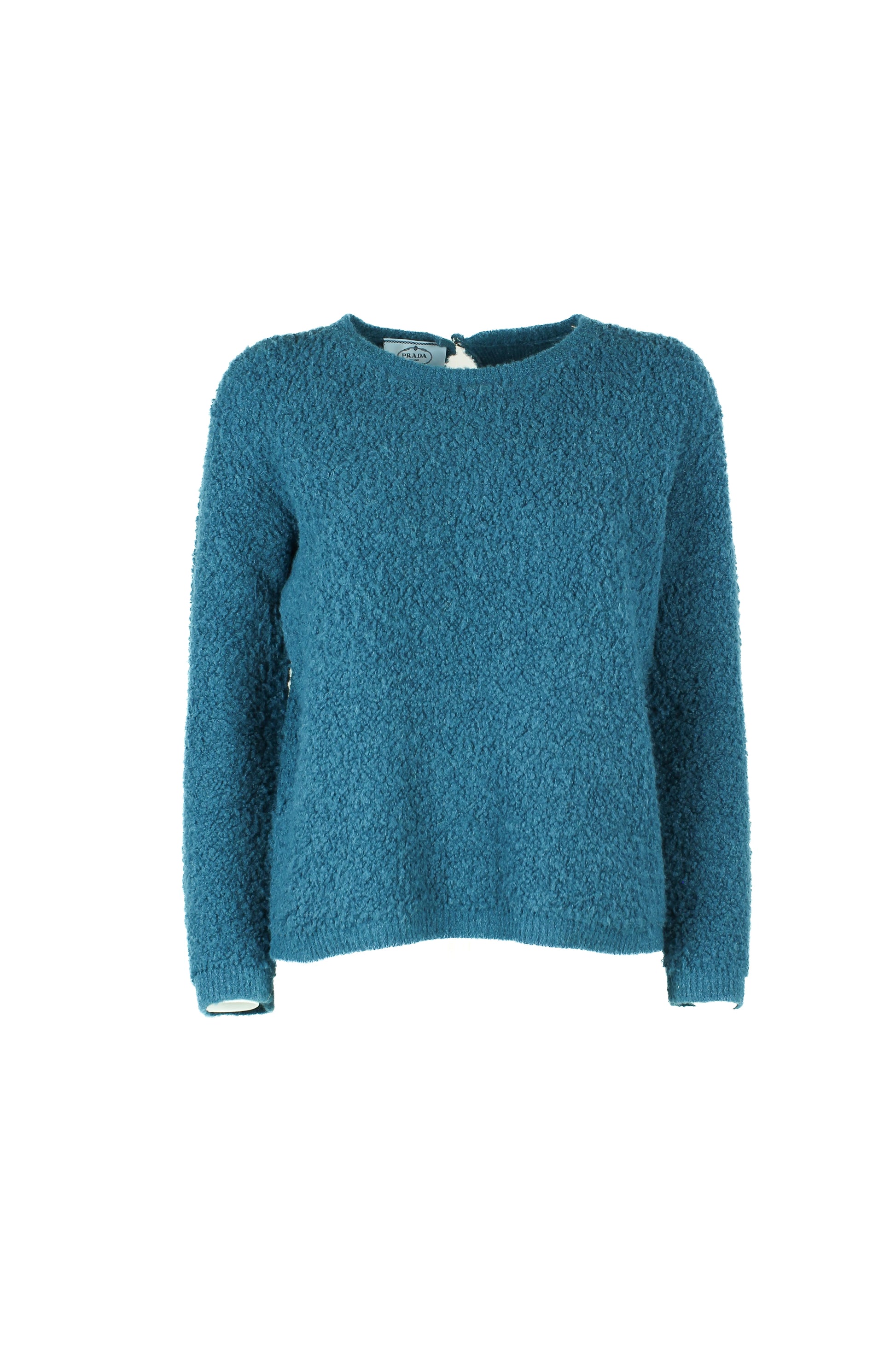 Turquoise boucle effect sweater