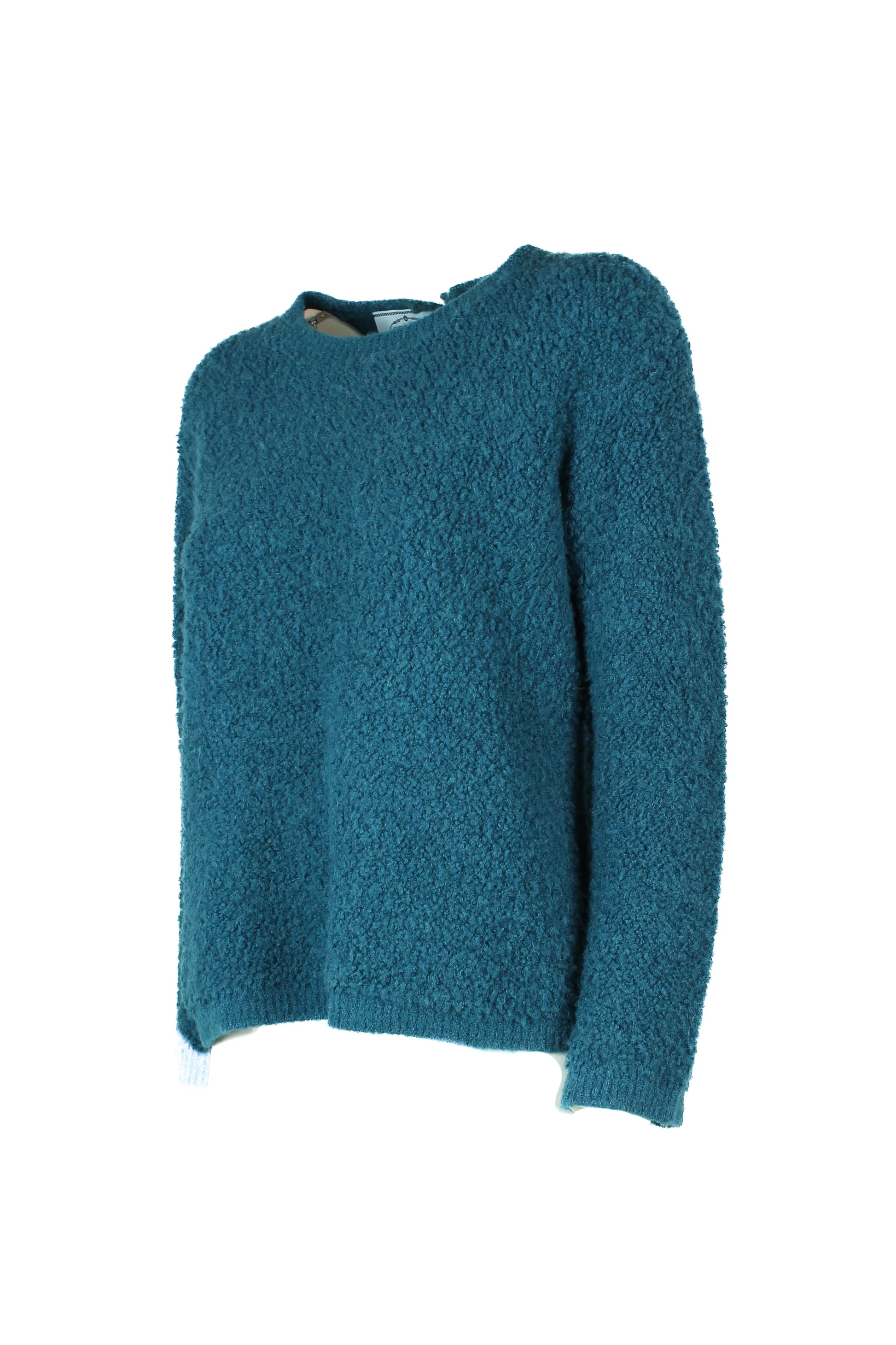 Turquoise boucle effect sweater