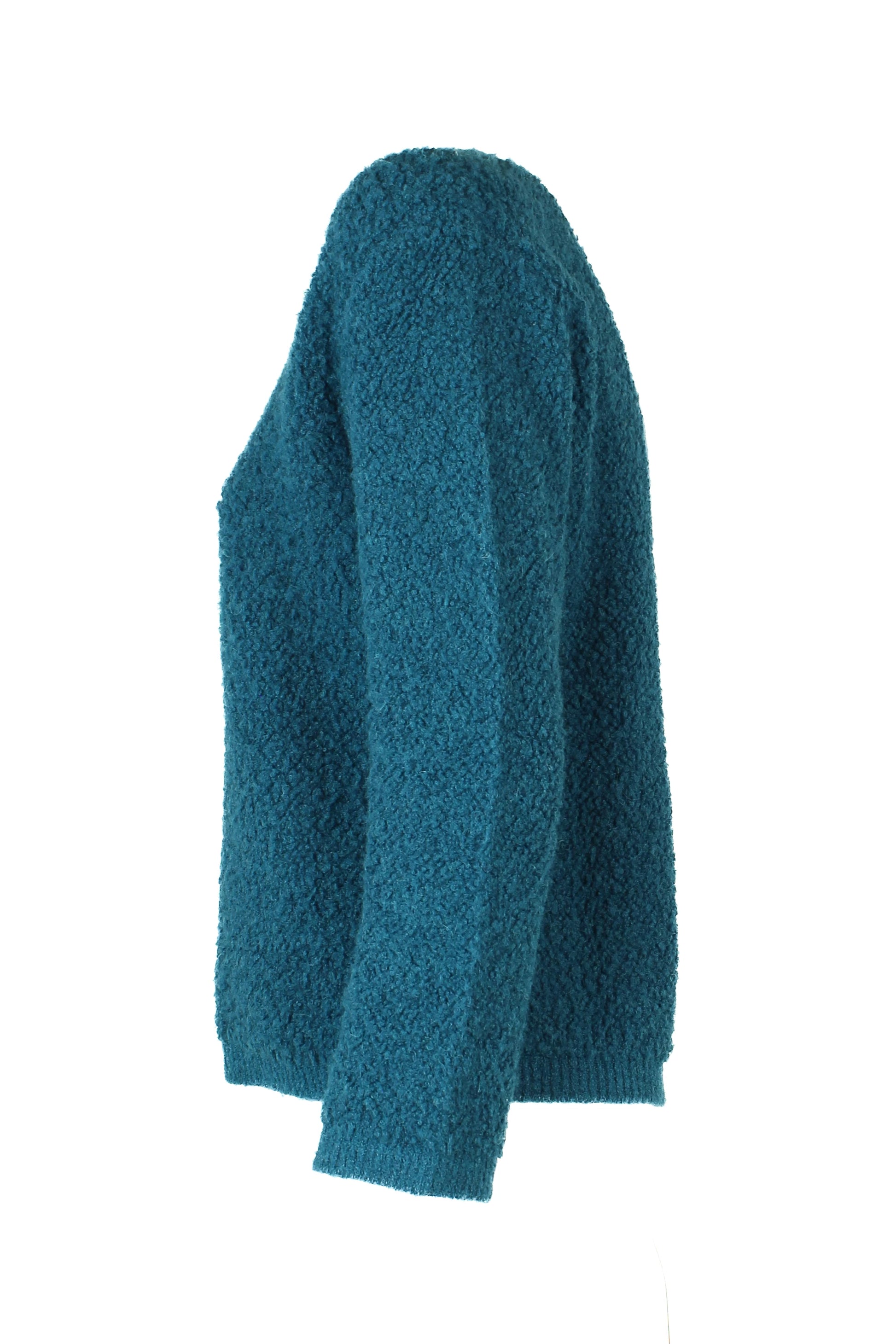 Turquoise boucle effect sweater