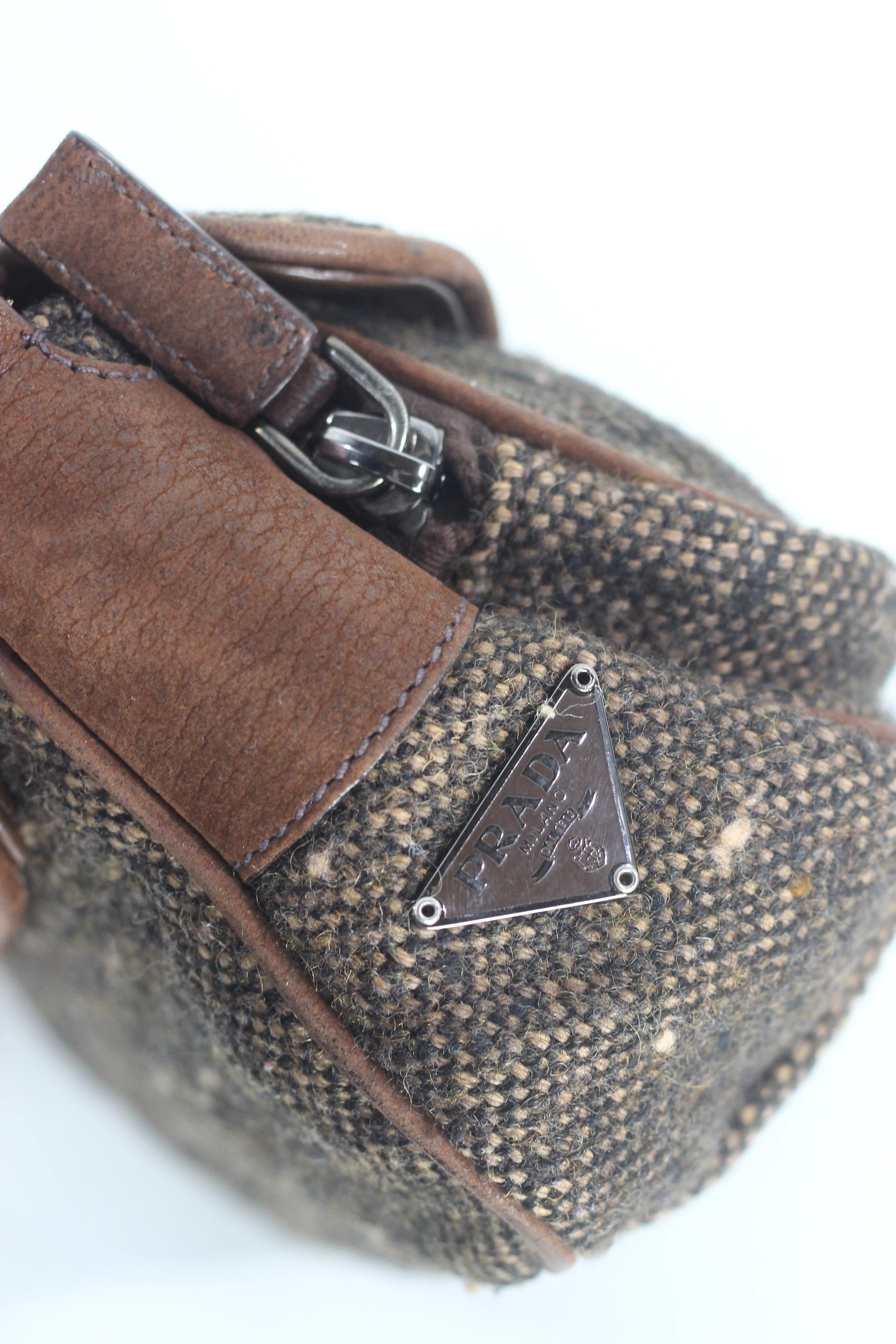 Brown Tweed Shoulder Bag FW2004