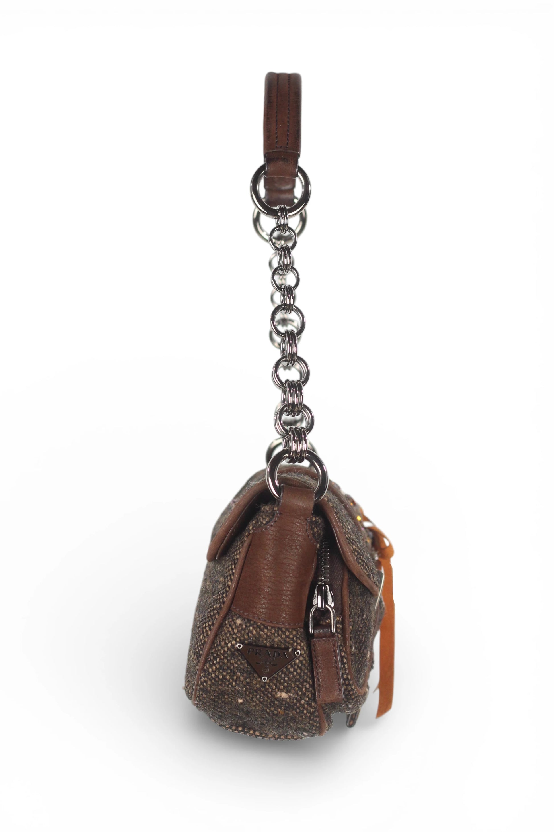 Brown Tweed Shoulder Bag FW2004