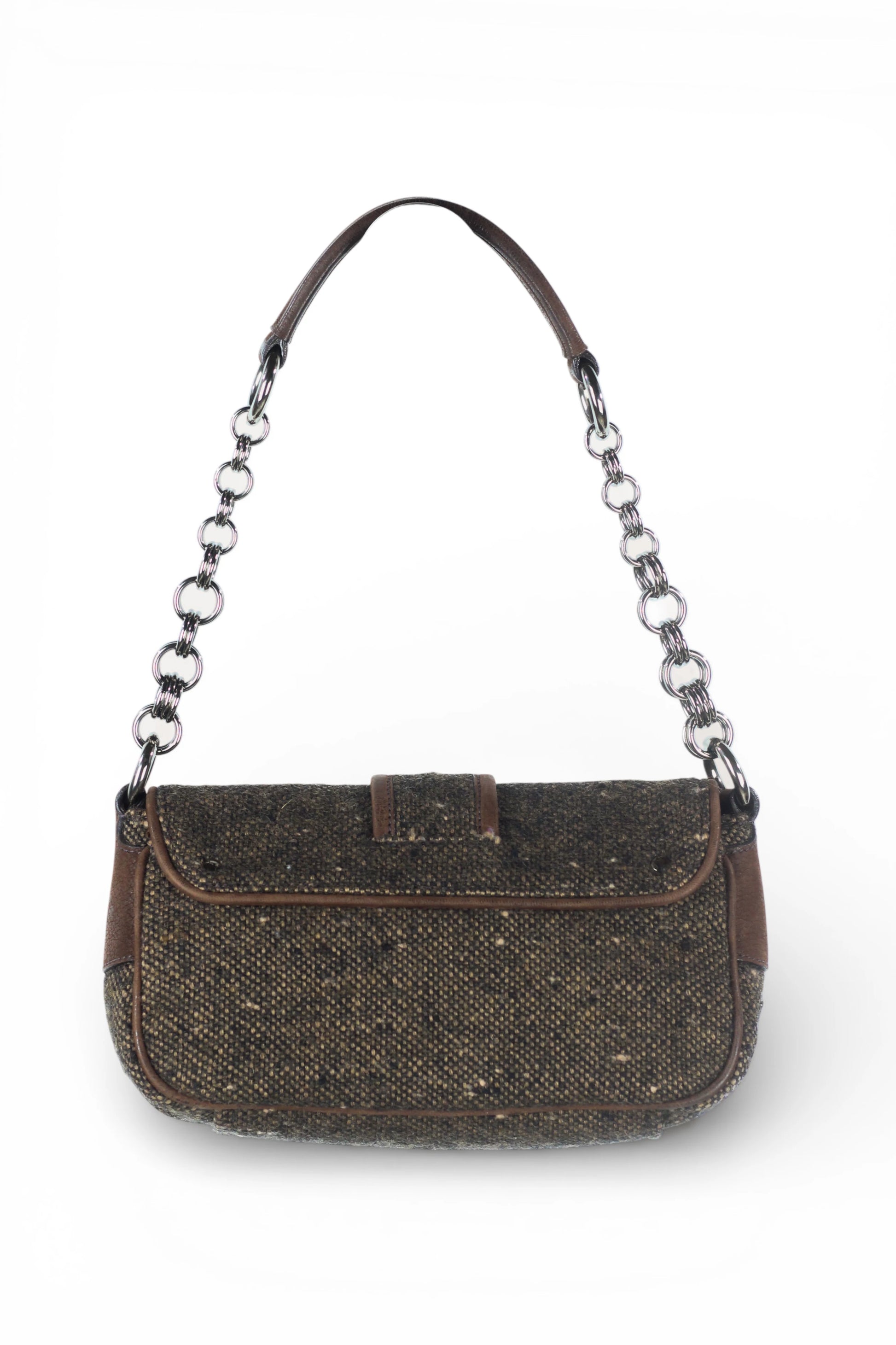 Brown Tweed Shoulder Bag FW2004