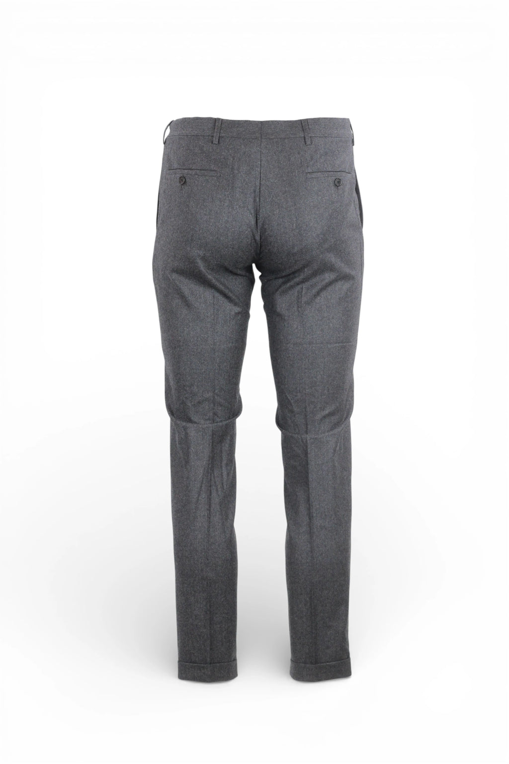 Grey Wool Twill Tailored Trousers