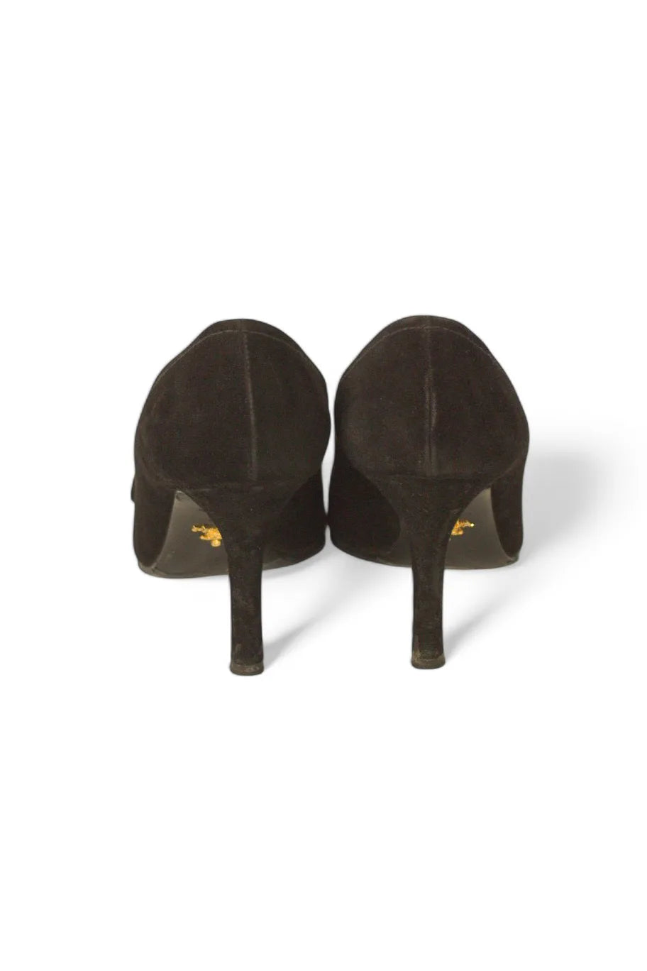 Vintage suede pumps with buckle