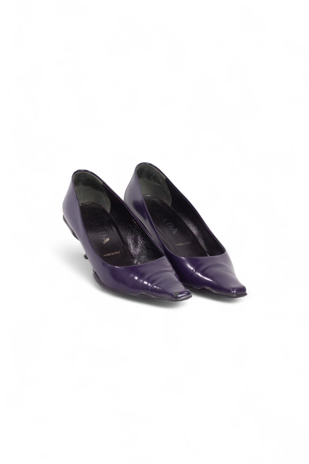Eggplant Spazzolato Leather Pumps