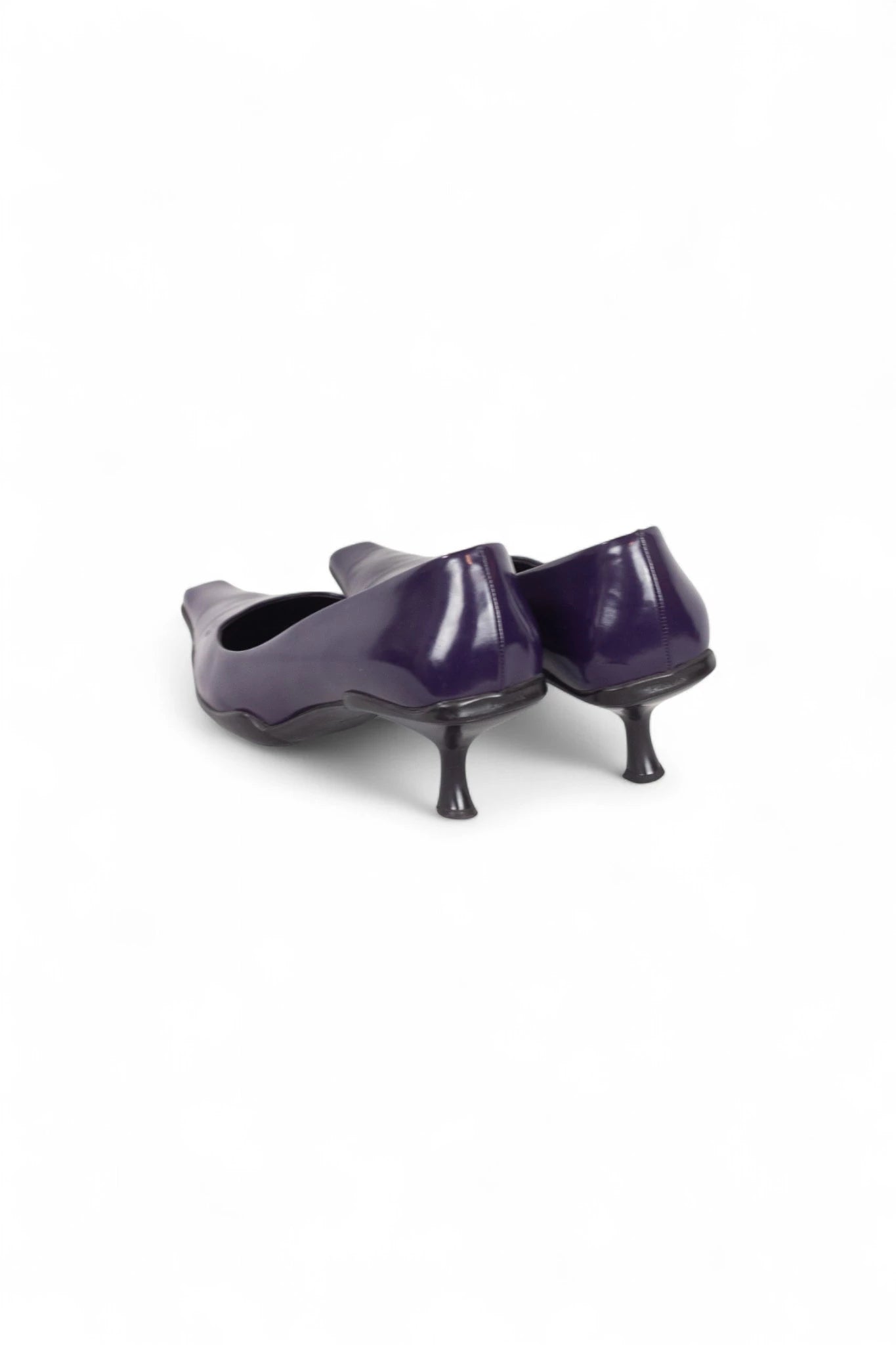 Eggplant Spazzolato Leather Pumps