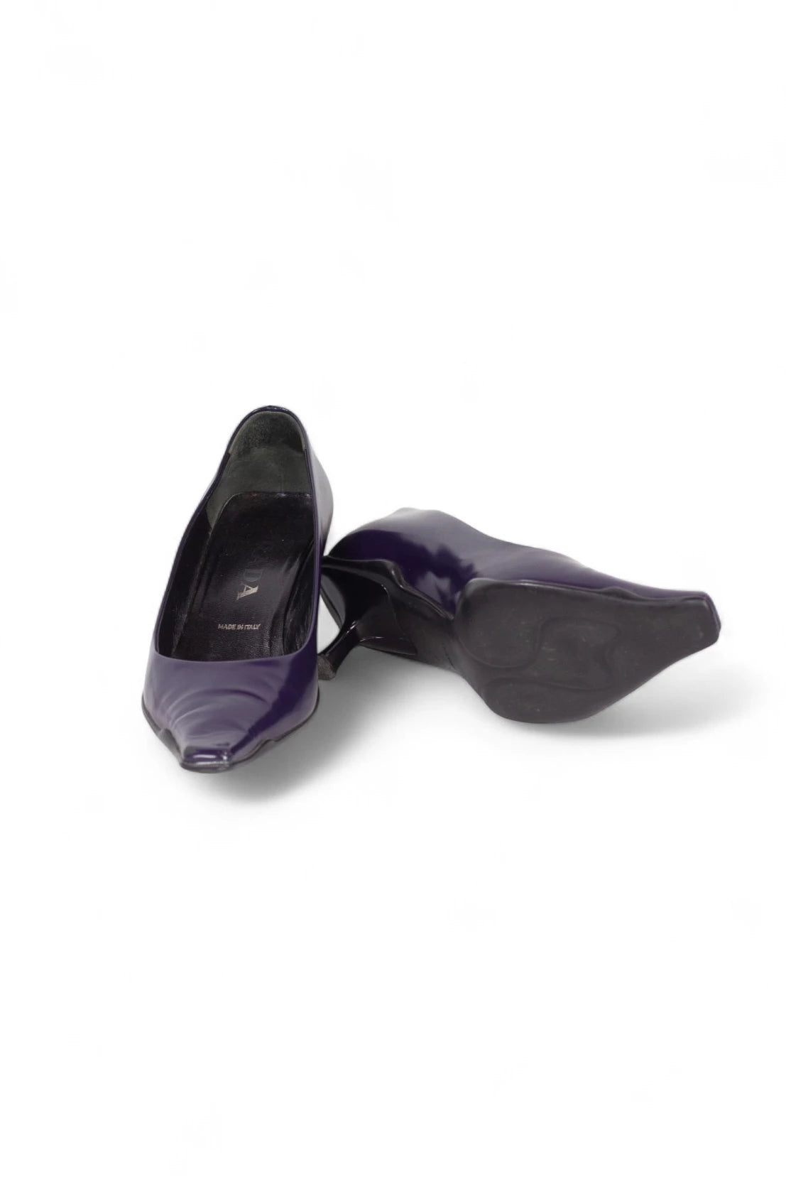 Eggplant Spazzolato Leather Pumps