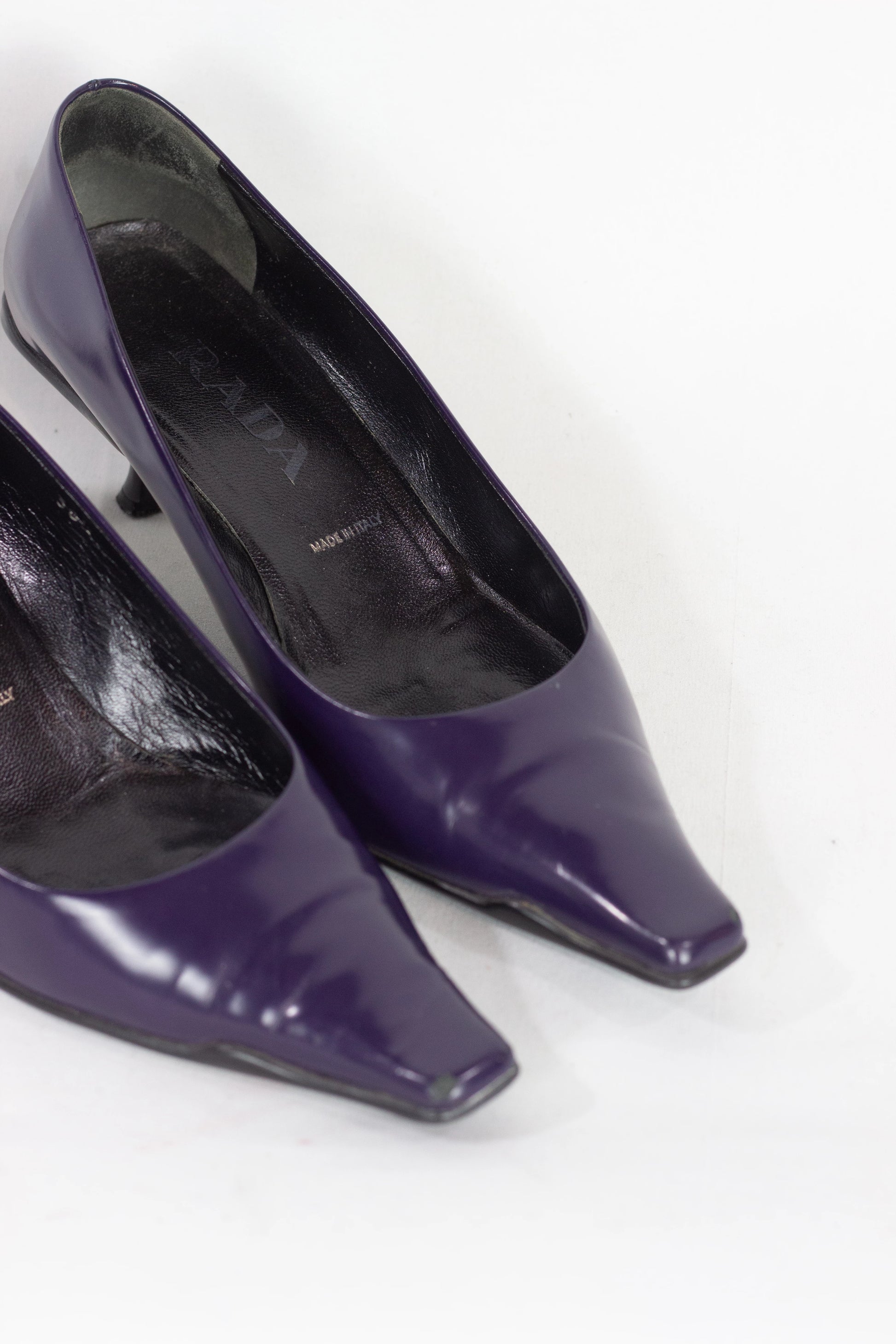 Eggplant Spazzolato Leather Pumps