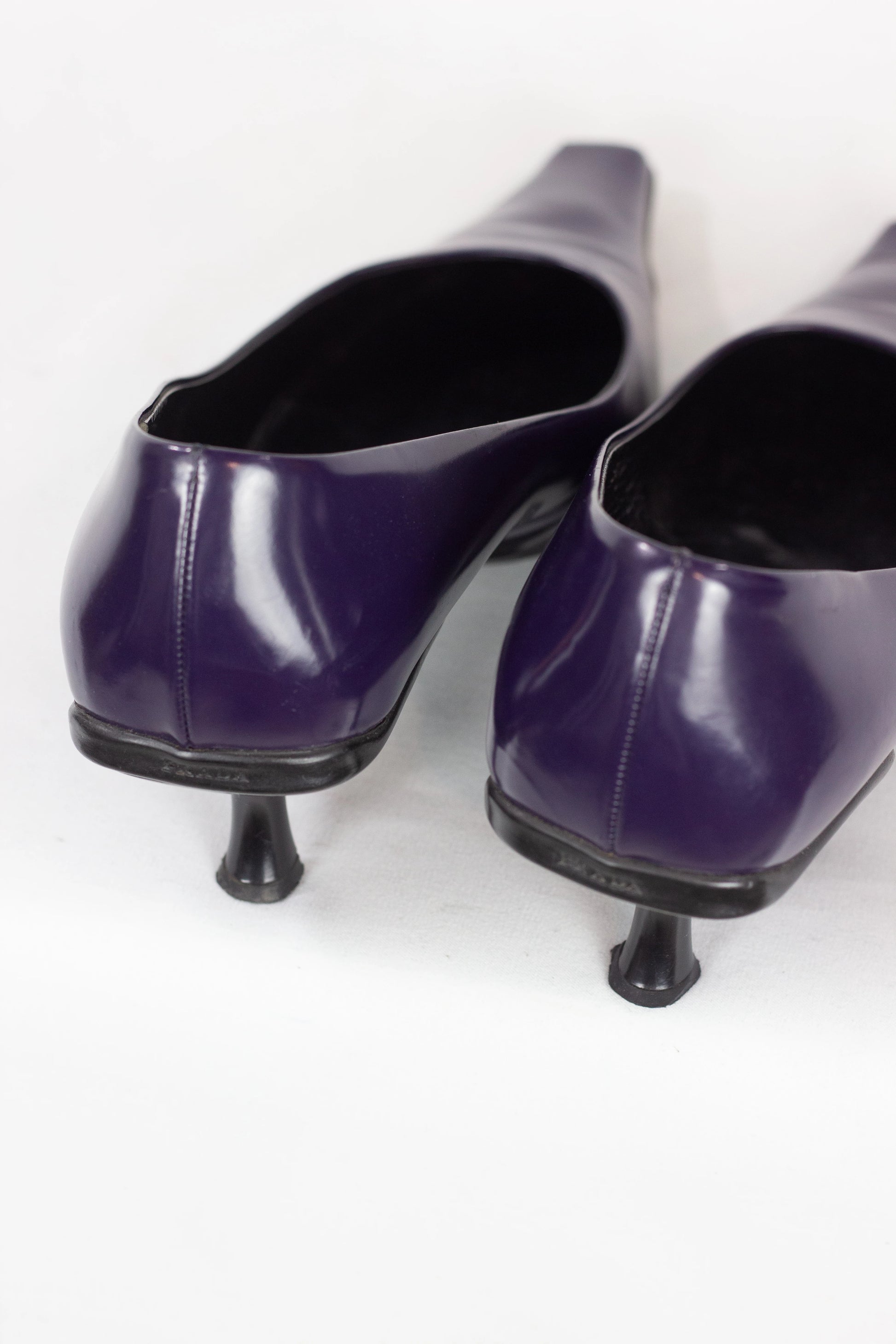 Eggplant Spazzolato Leather Pumps
